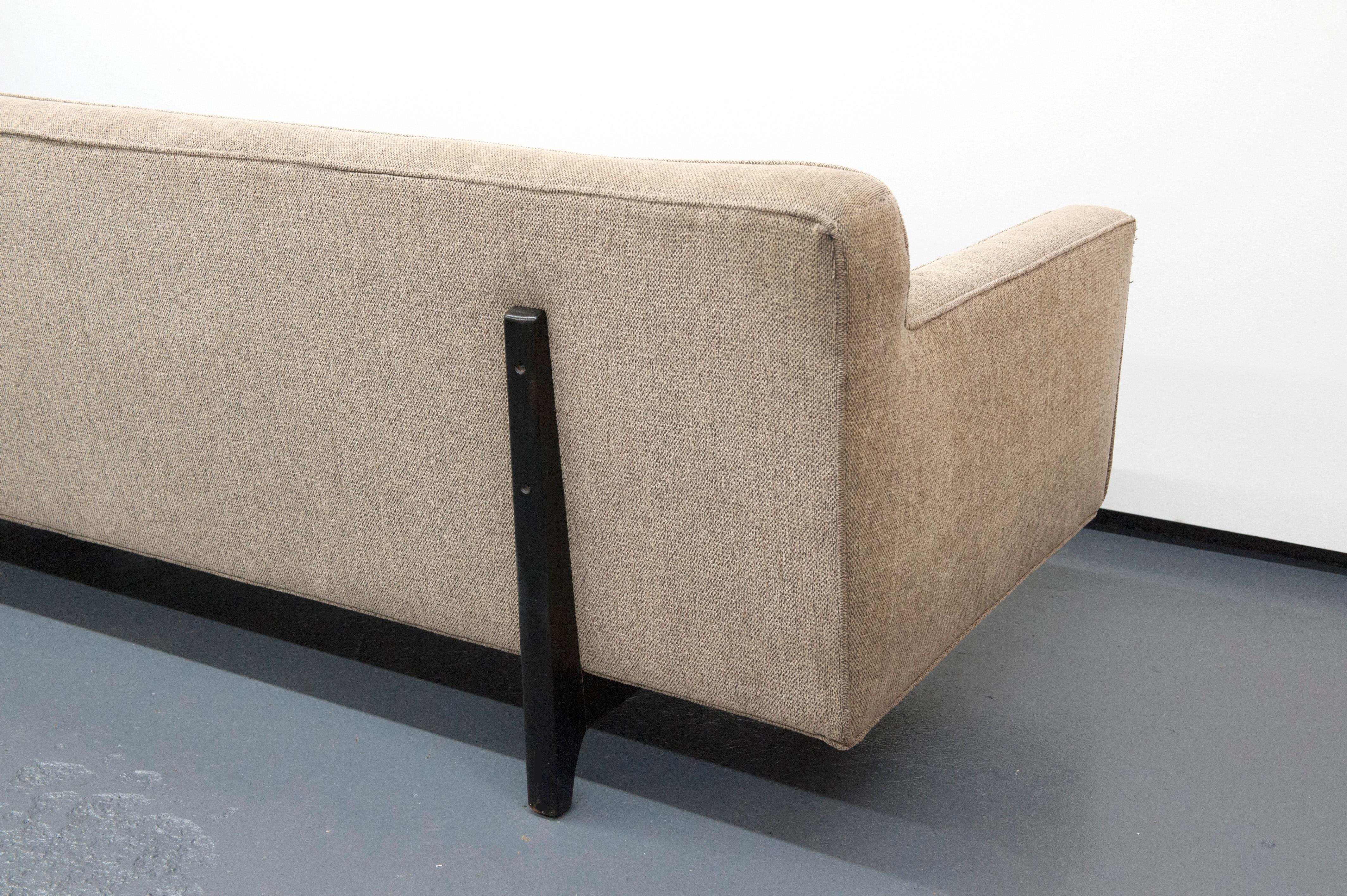 Classic Modern Long Dunbar Sofa with Brackets by Edward Wormley 1