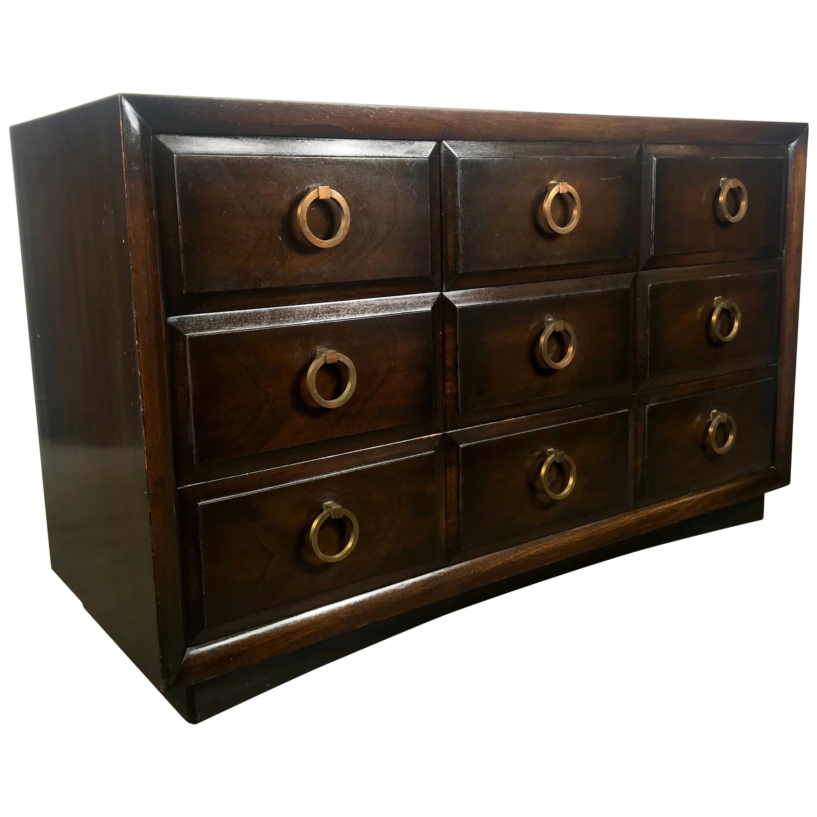 Classic Modern Regency 5-Drawer Dresser or Chest, Widdicomb Modern Original