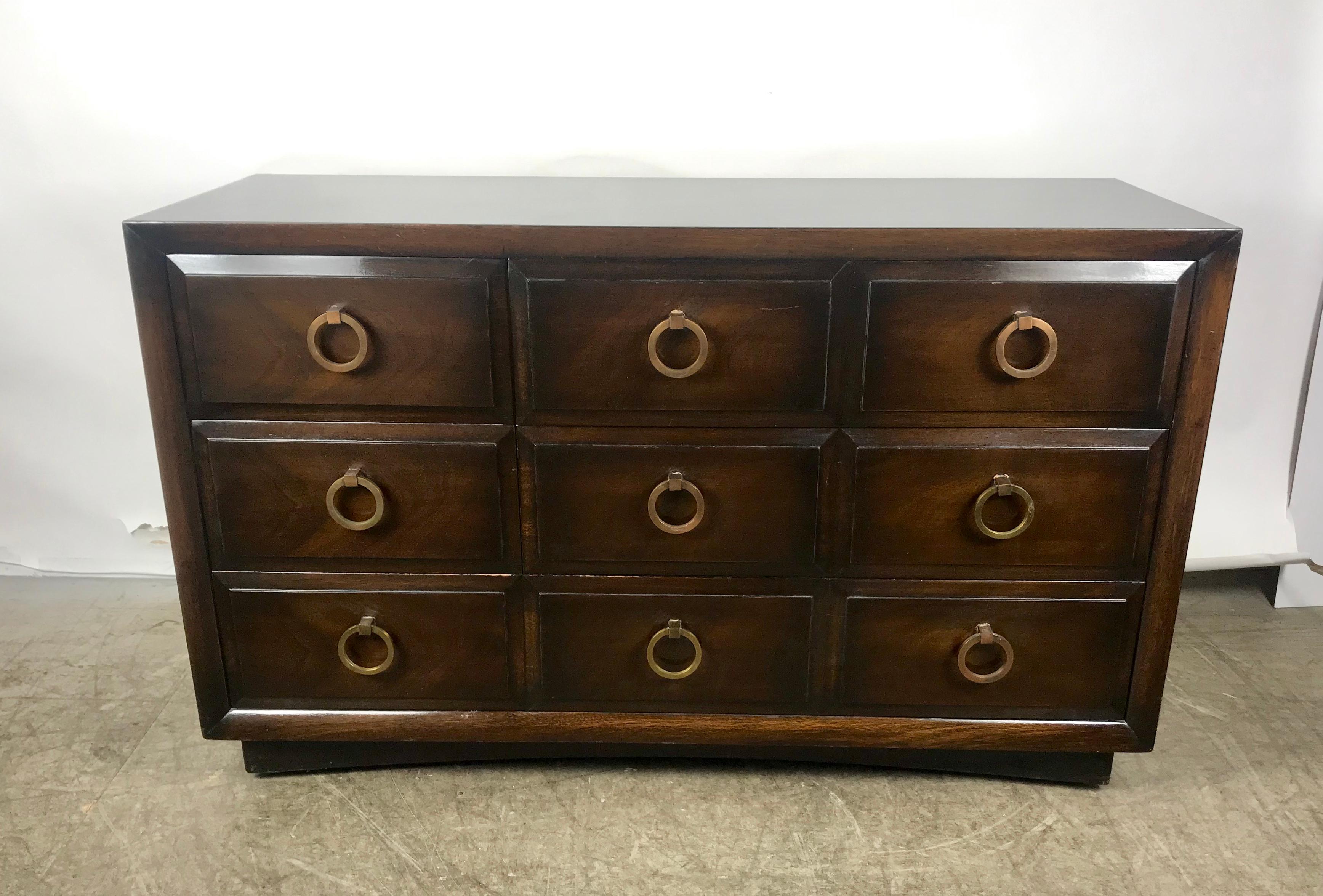 Mid-Century Modern Classic Modern Regency 5-Drawer Dresser or Chest, Widdicomb Modern Original