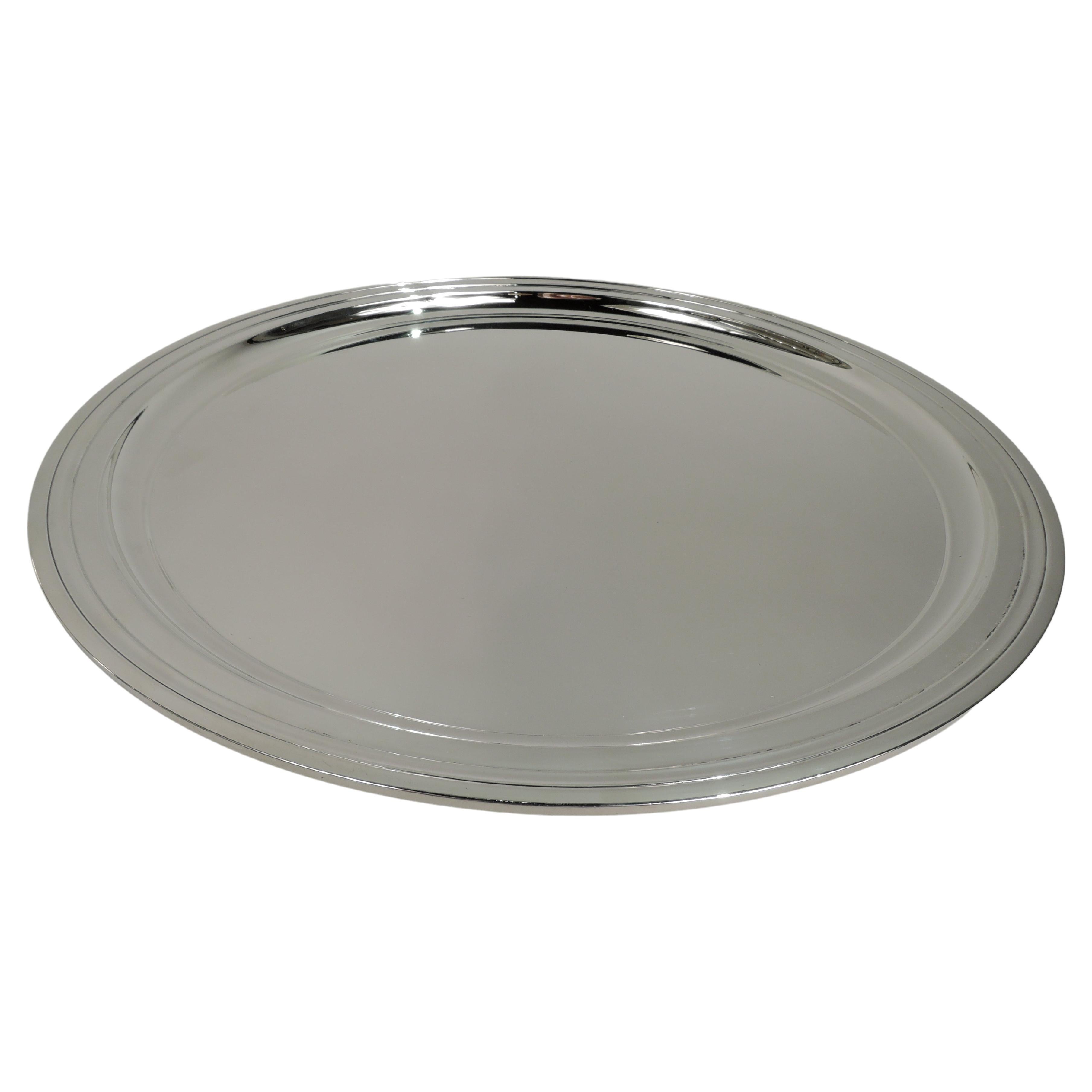 Tiffany Modern Sterling Silver Serving Tray For Sale at 1stDibs