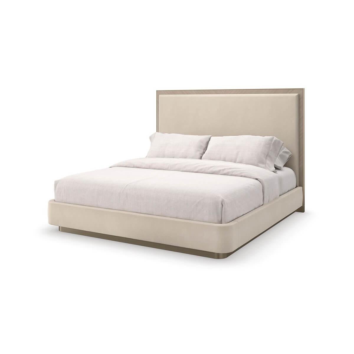 Classic Modern Upholstered King Bed