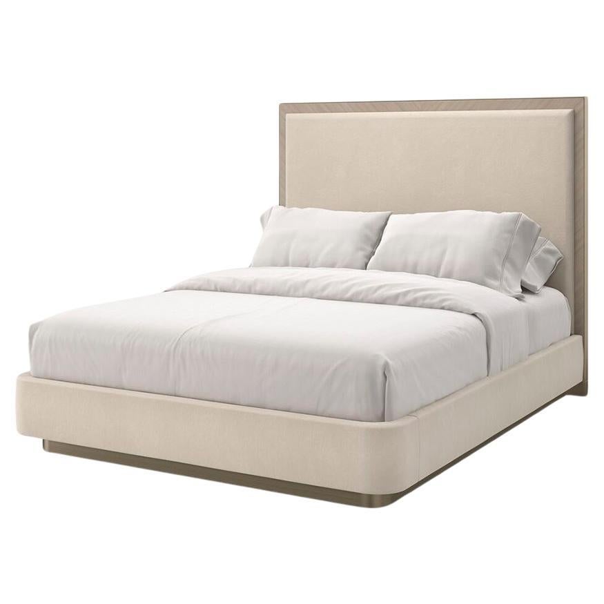 Classic Modern Upholstered Queen Bed For Sale