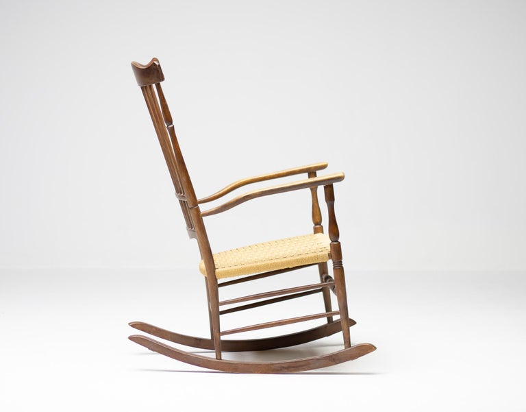Classic Modern Walnut Rocker For Sale at 1stDibs