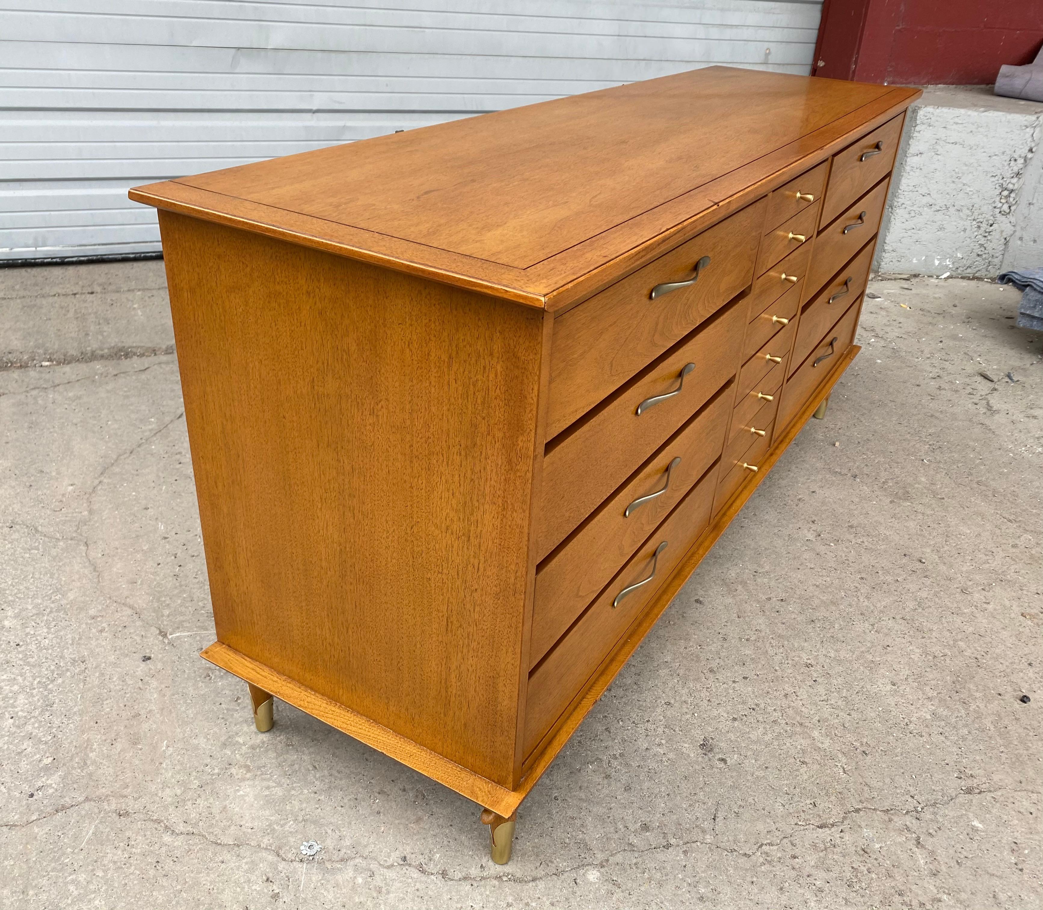 Mid-20th Century Classic Modernist 12-Drawer Dresser by Lane