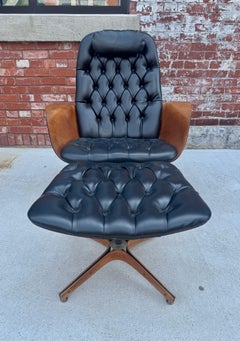Classic Modernist 1960s Plycraft George Mulhauser “Mr. Chair” and Ottoman
