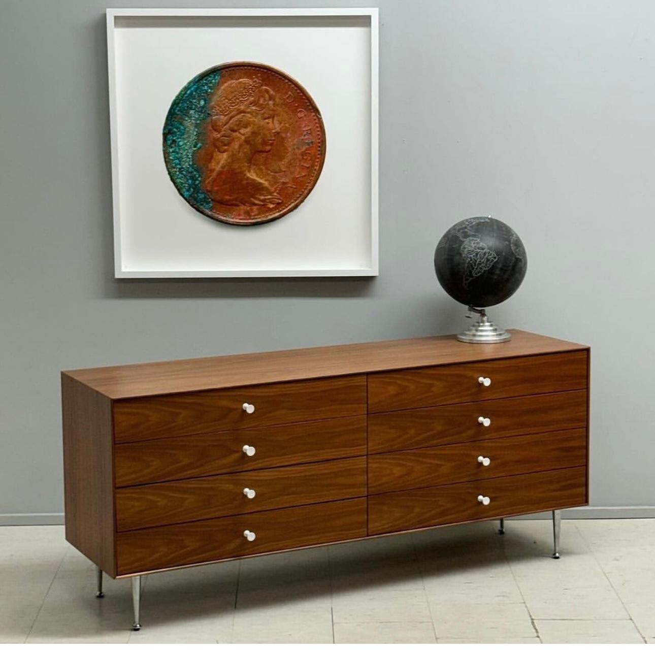 Steel Classic Modernist 8 Drawer Thin Edge Dresser / sideboard by George Nelson