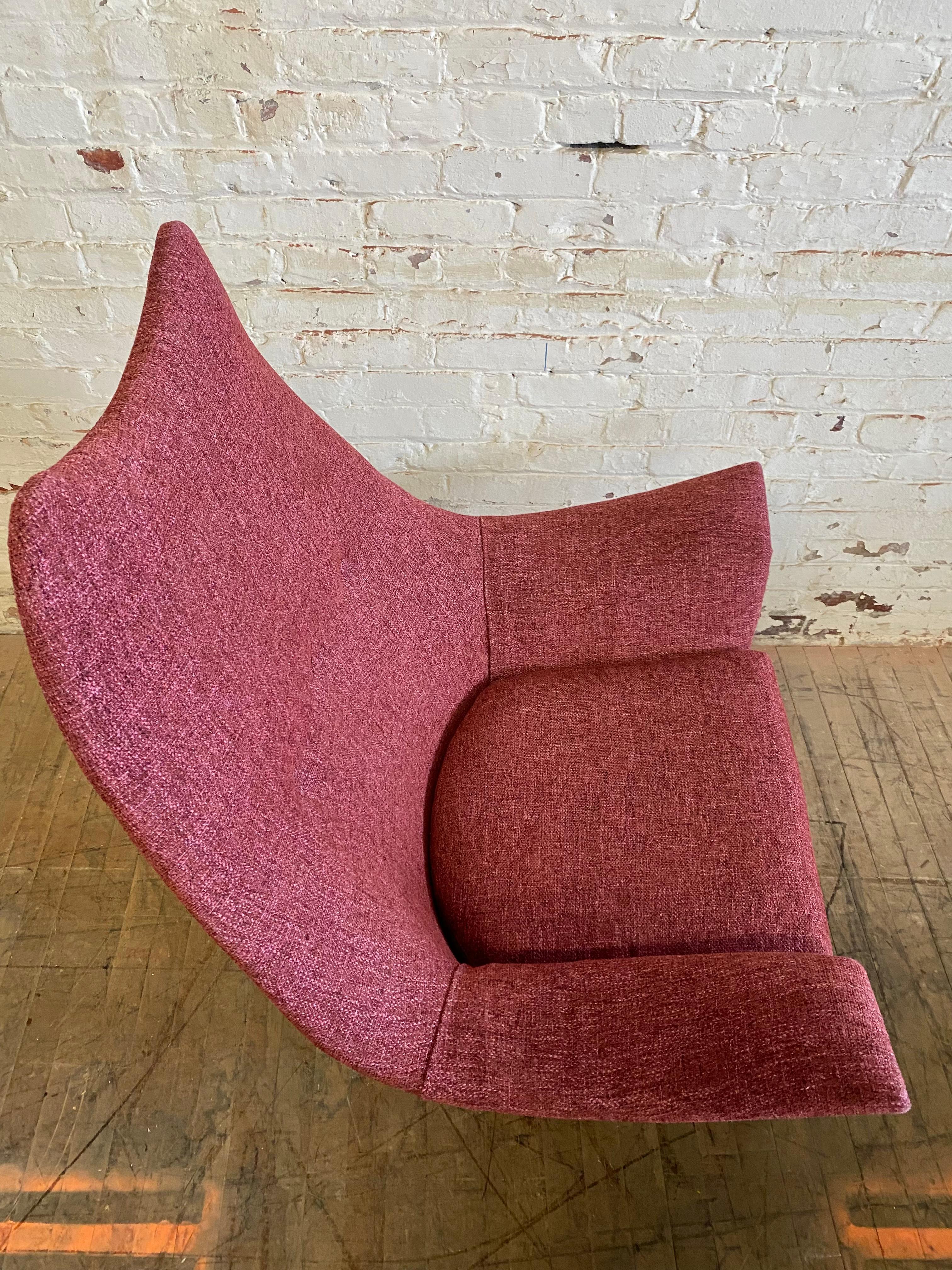 Fabric Classic Modernist Adrian Pearsall Sculptural Lounge Chair