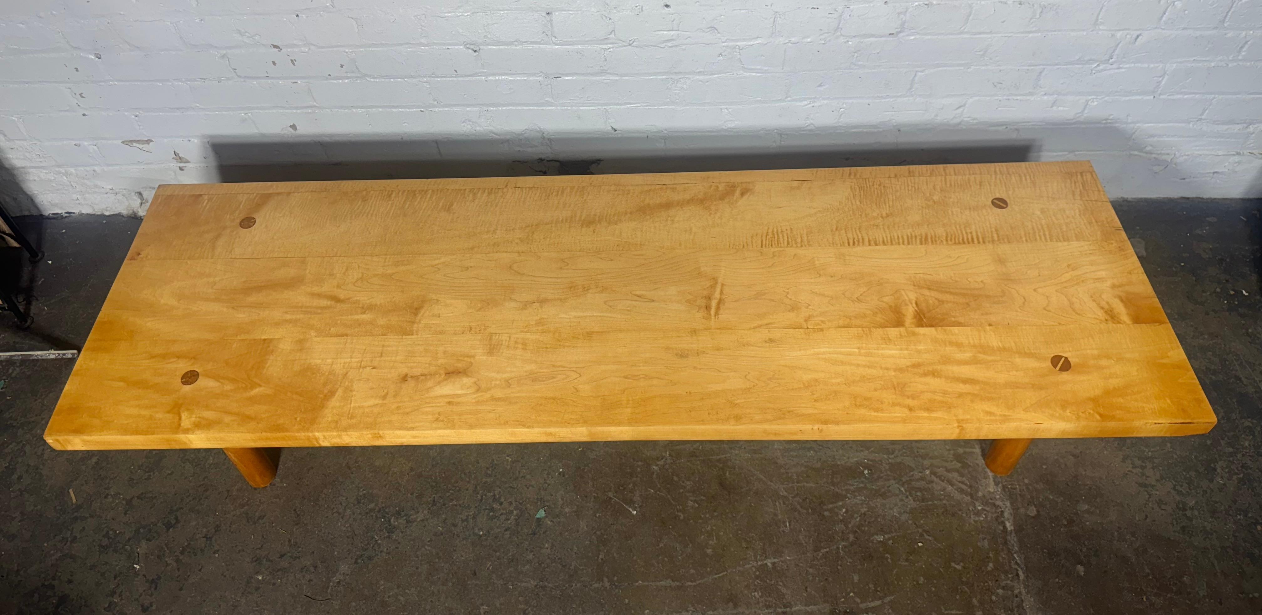 Classic Modernist Bench / low table after Charlotte Perriand For Sale 3