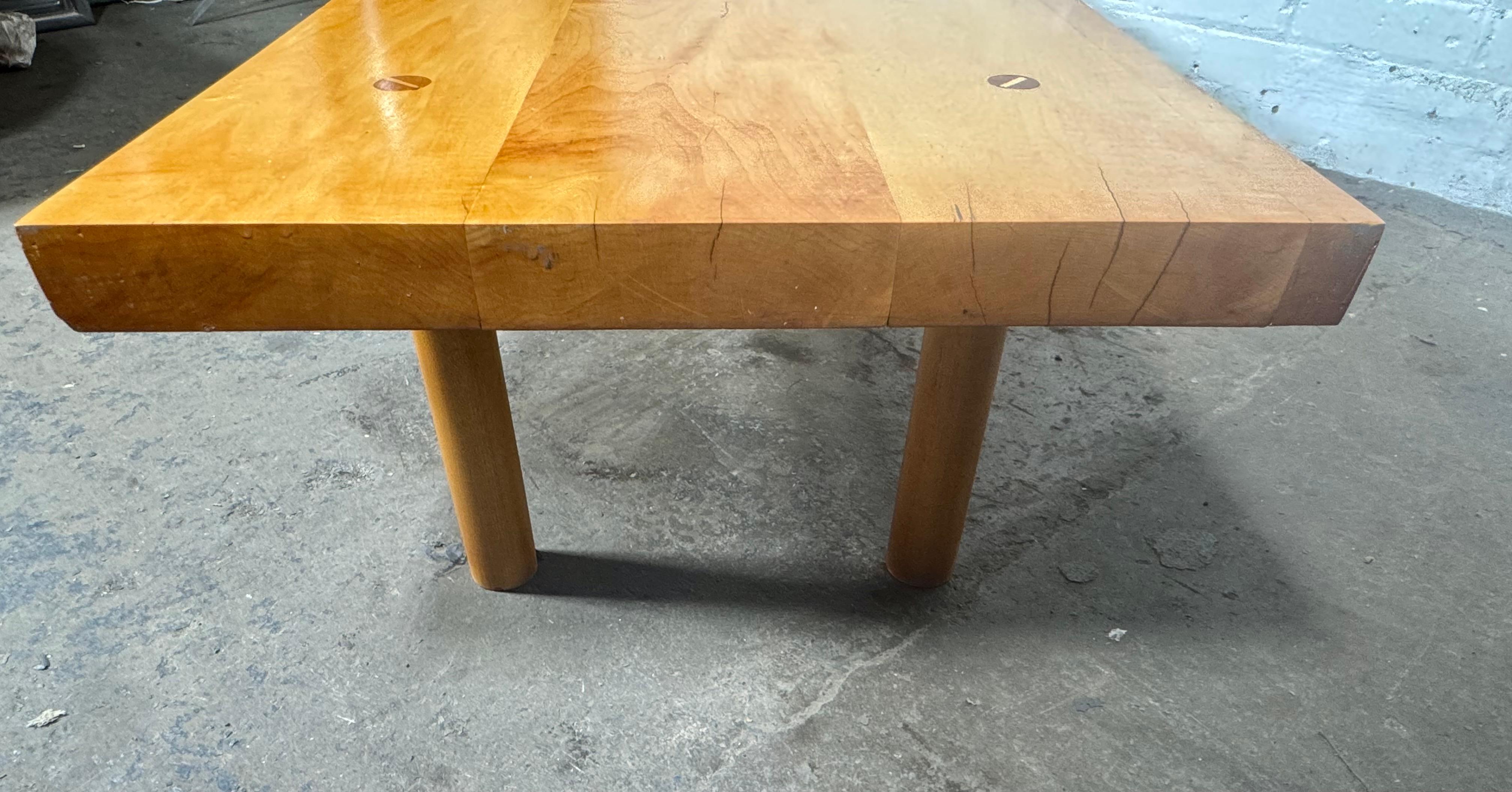 Hand-Crafted Classic Modernist Bench / low table after Charlotte Perriand For Sale