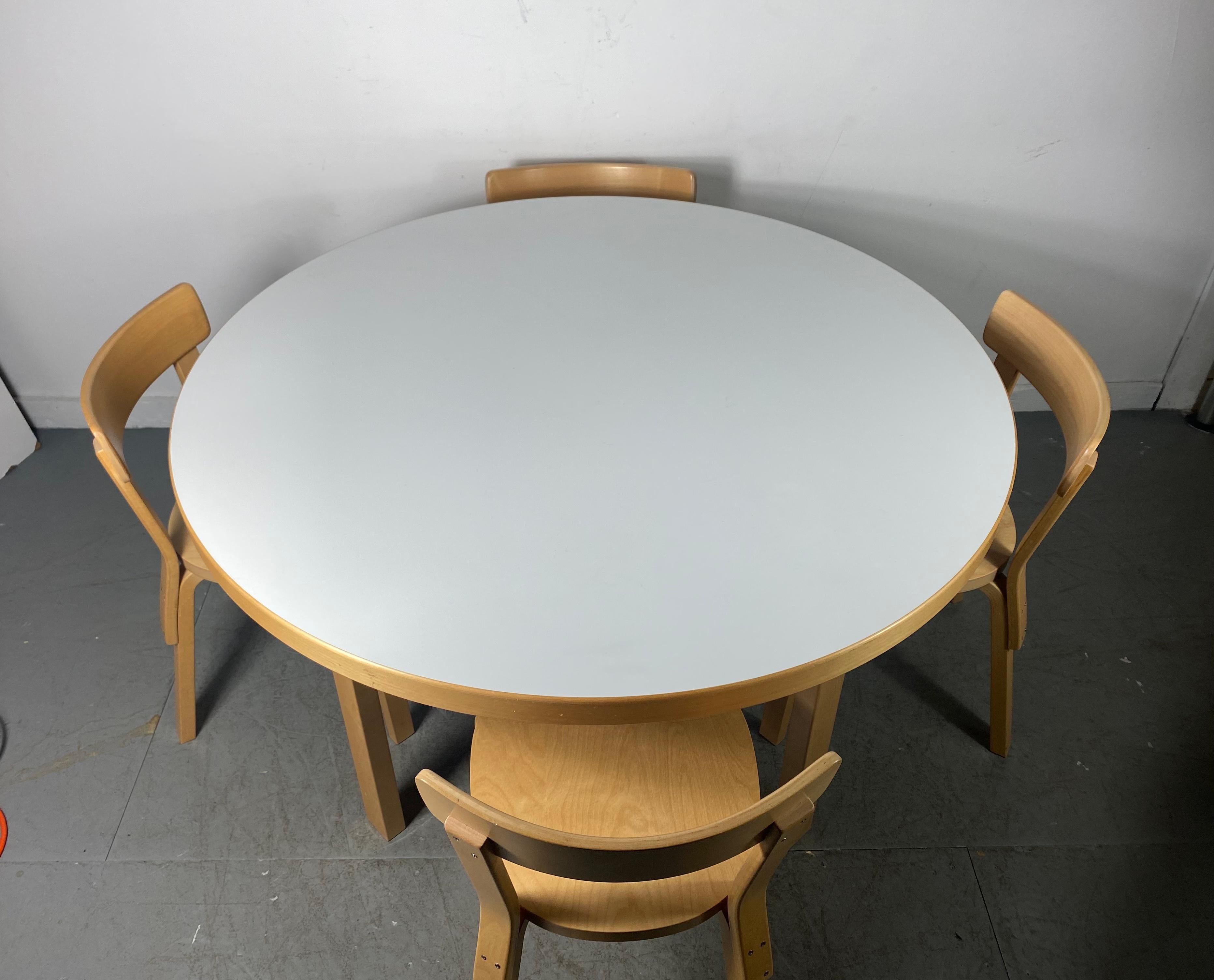 Contemporary Classic Modernist Bent Plywood Dinette Set by Alvar Aalto for Artek / Finland