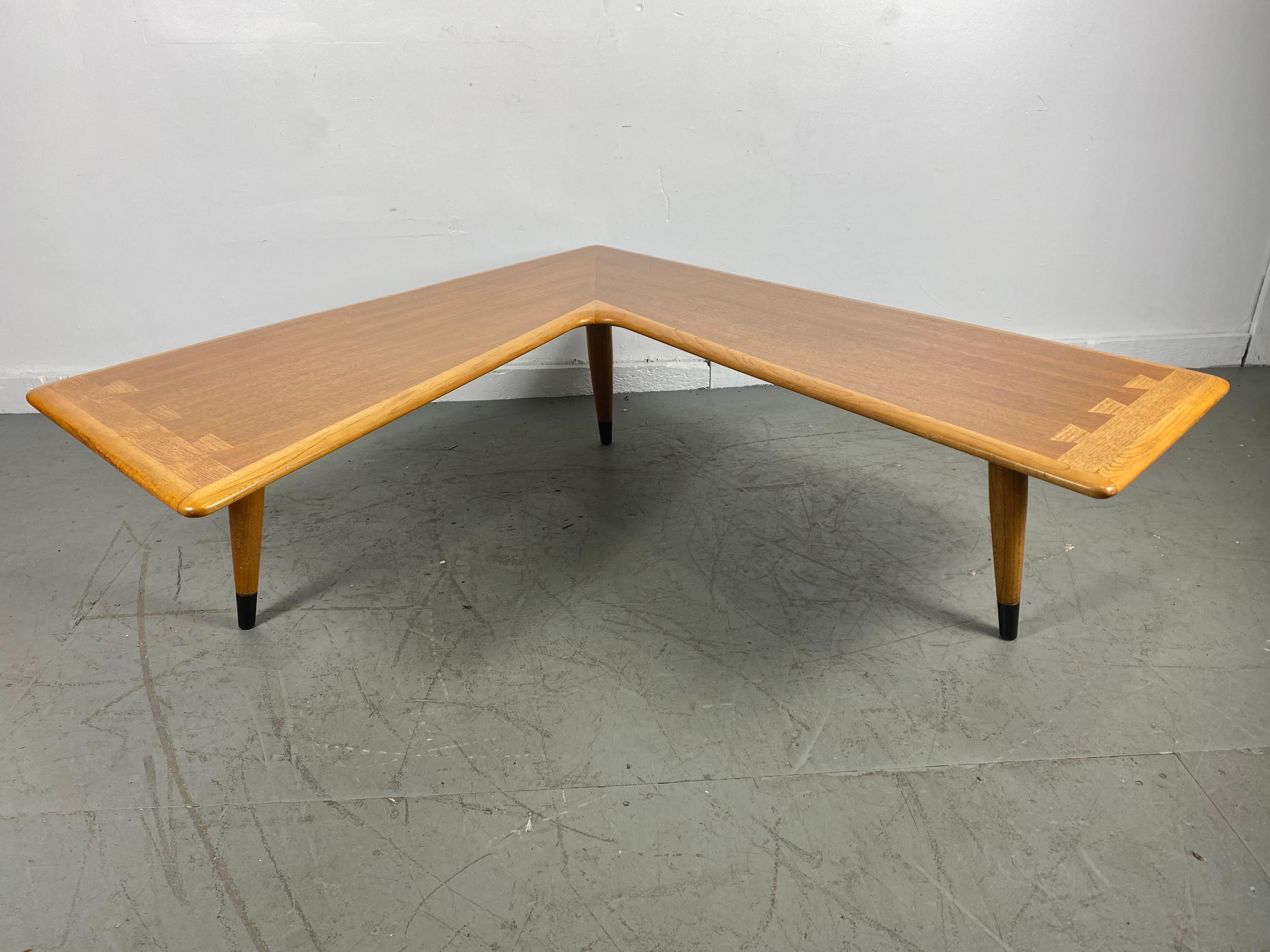 Classic Modernist Boomerang Cocktail / Coffee Table by Lane Dovetail Joinery 1