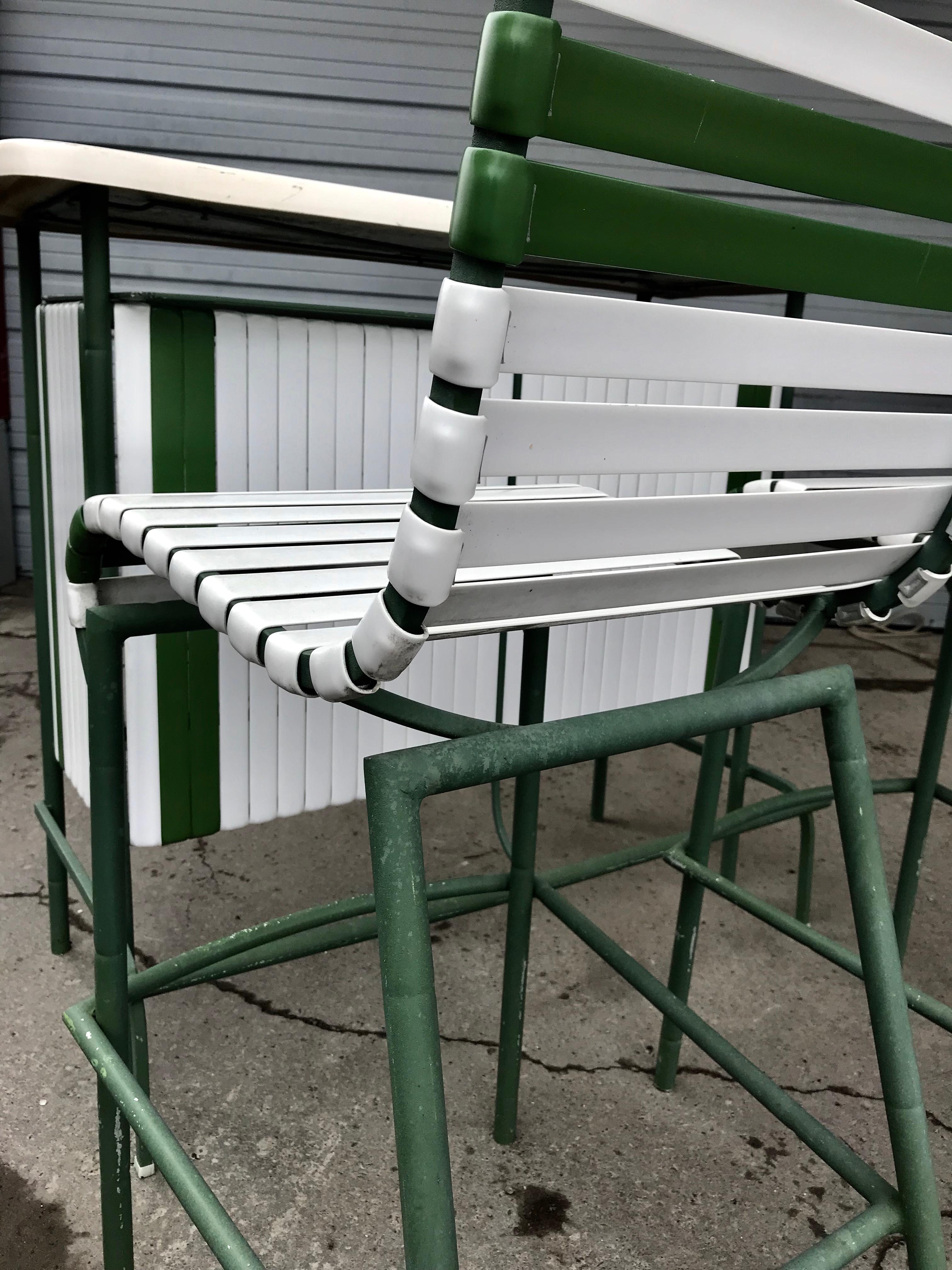 brown jordan bar stools
