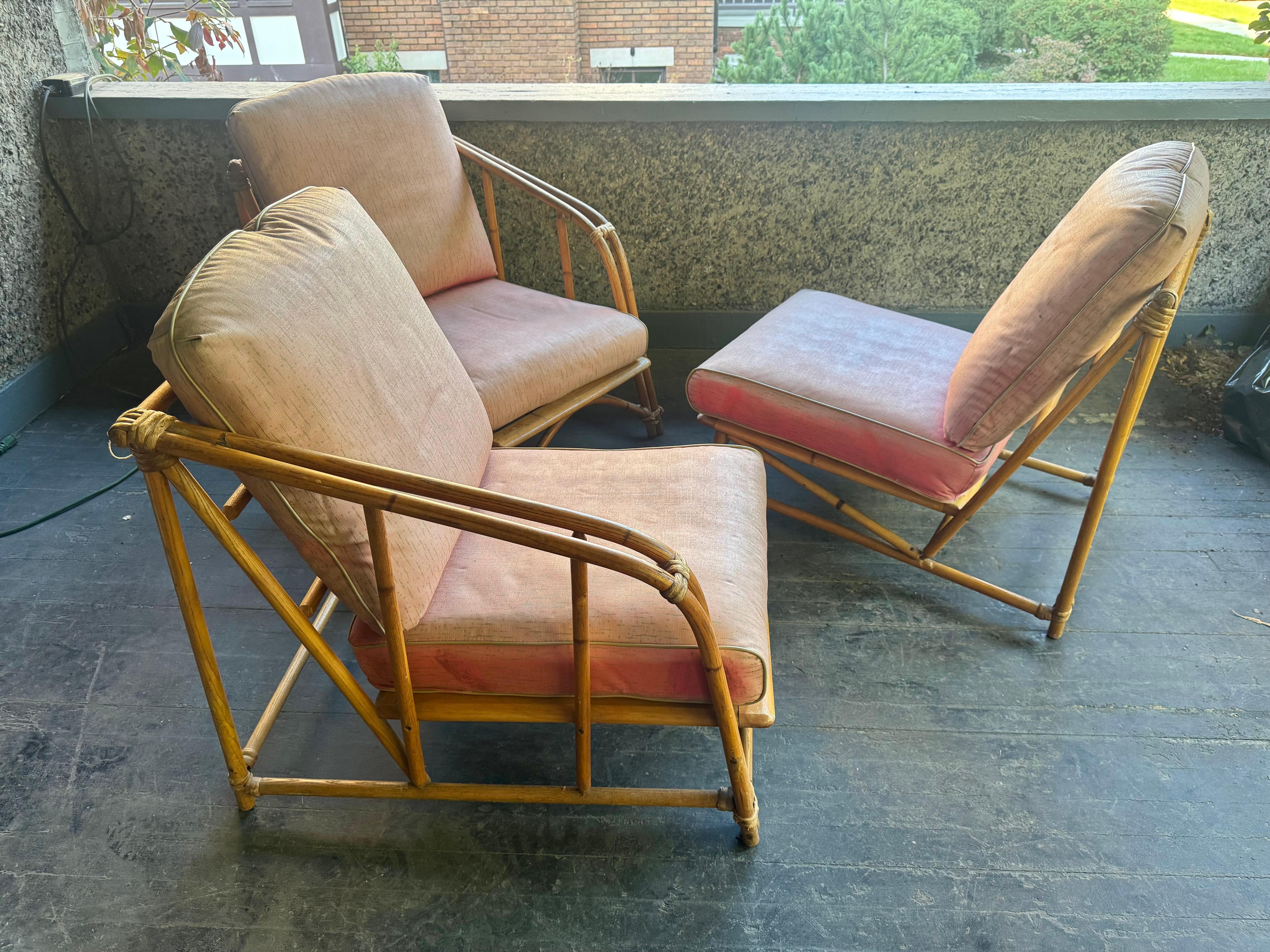 Klassische Modernist deSIGN .Heywood Wakefield 3-PIECE .Bamboo modularen Sofa 