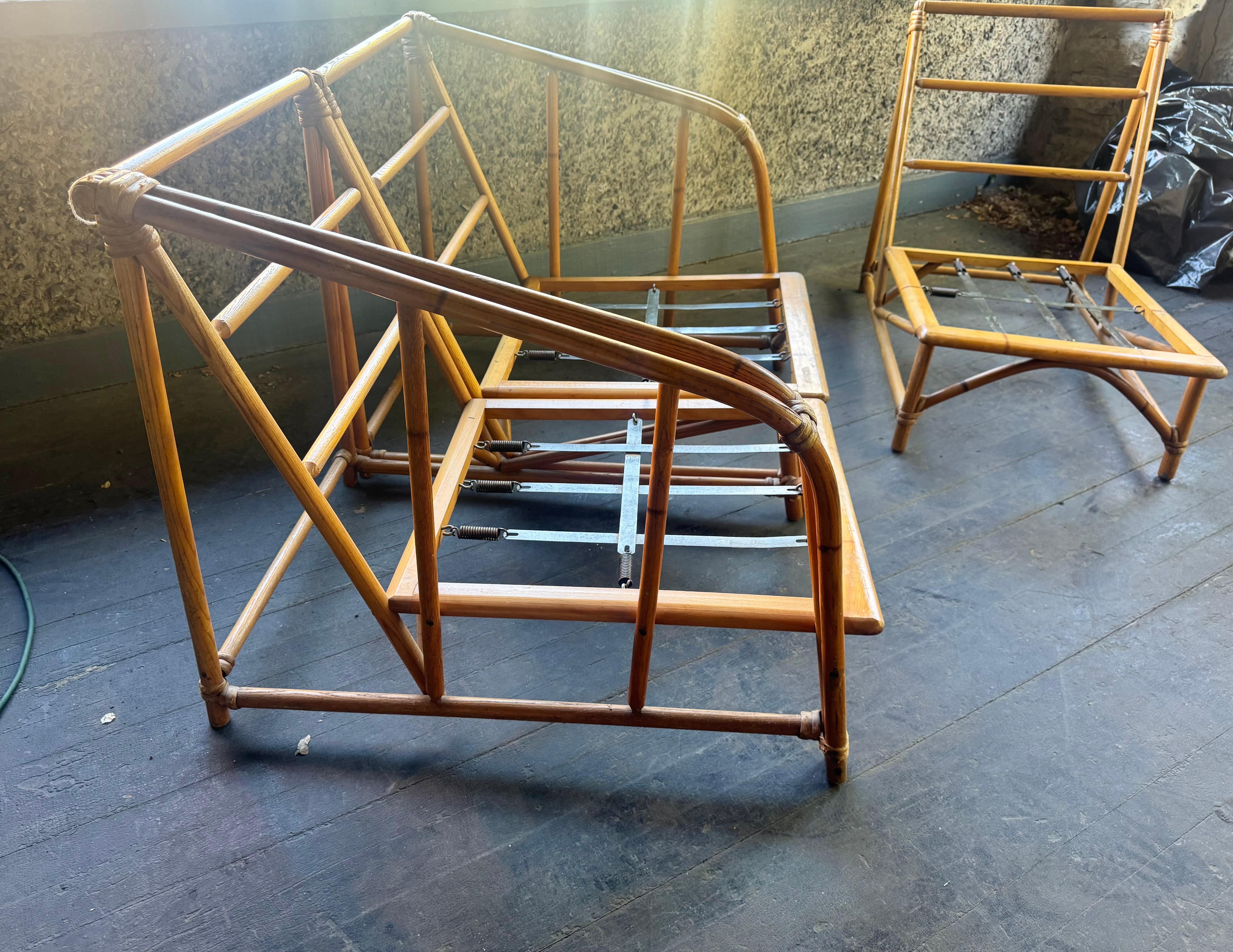 Klassische Moderne deSIGN .Heywood Wakefield Bamboo modular sofa 