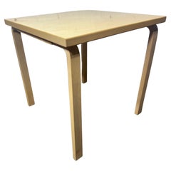 Classic Modernist Dining / card Table. figured birch, by Alvar Aalto / ARTEK