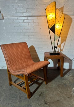 Classic Modernist Double -cone parchment shade lamp by Majestic Lamp Co.