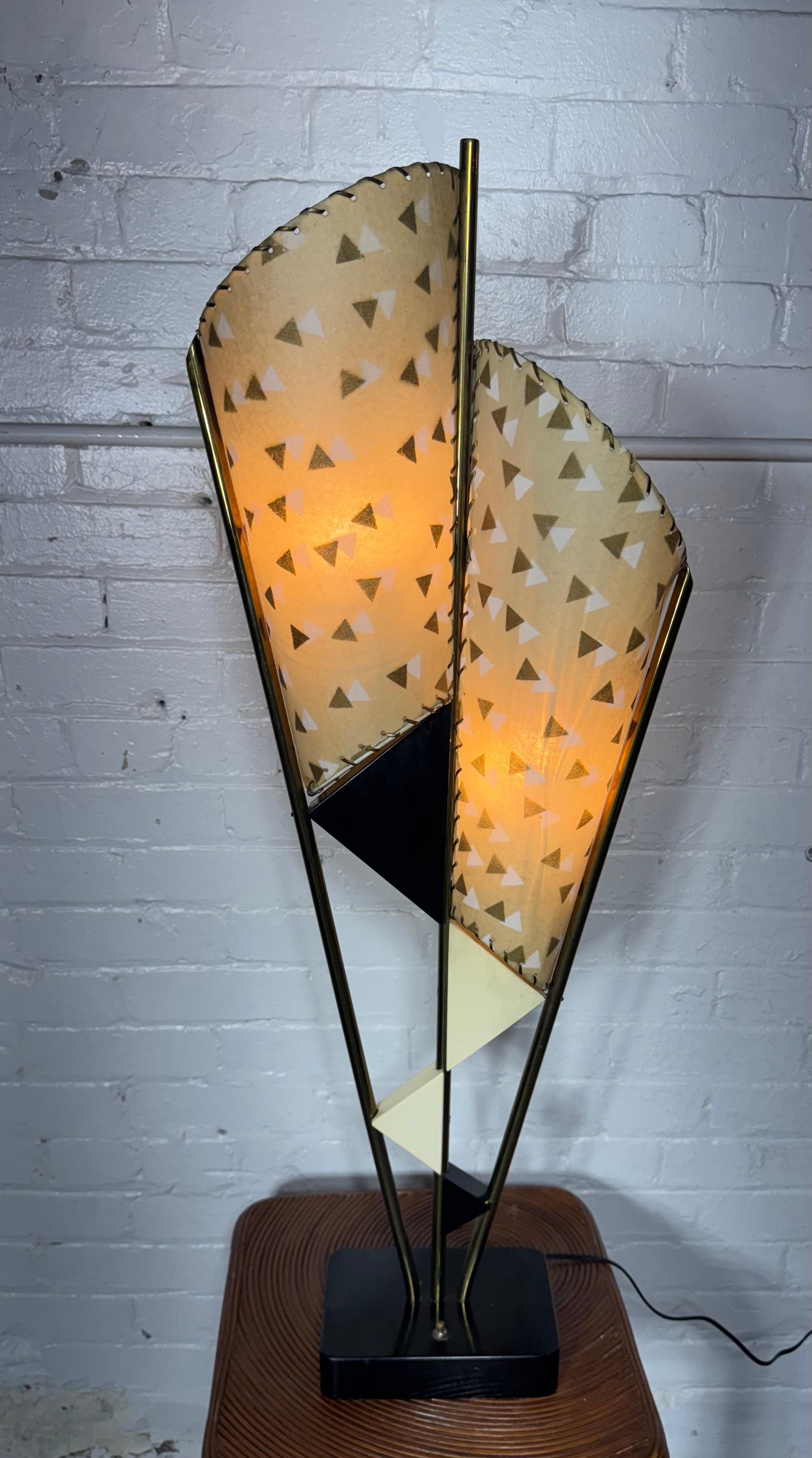 Mid-Century Modern Classic Modernist Double -cone parchment shade lamp by Majestic Lamp Co. For Sale
