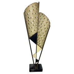 Classic Modernist Double -cone parchment shade lamp by Majestic Lamp Co.