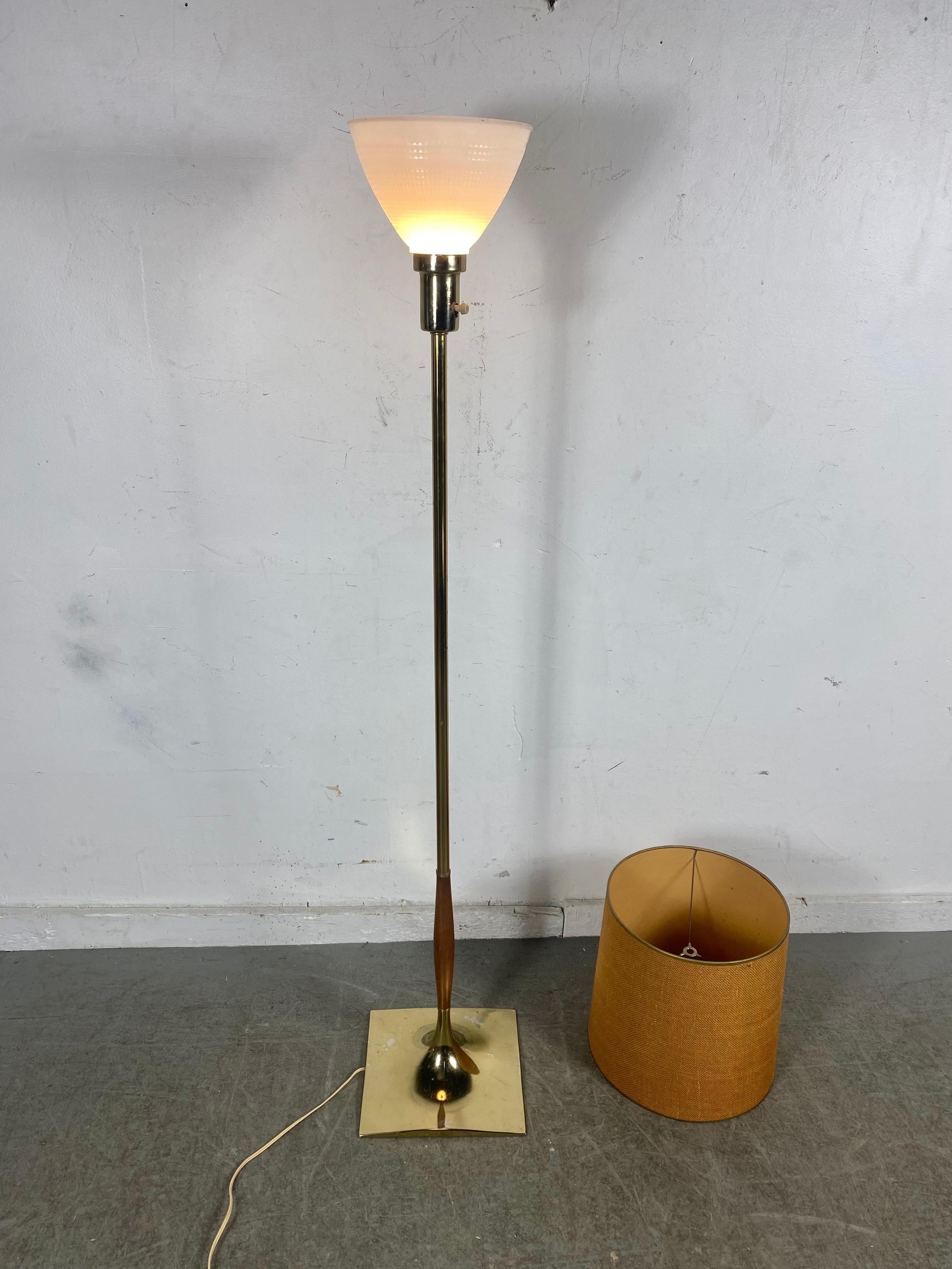 Brass Classic Modernist Floor Lamp by Laurel Lamp Company For Sale