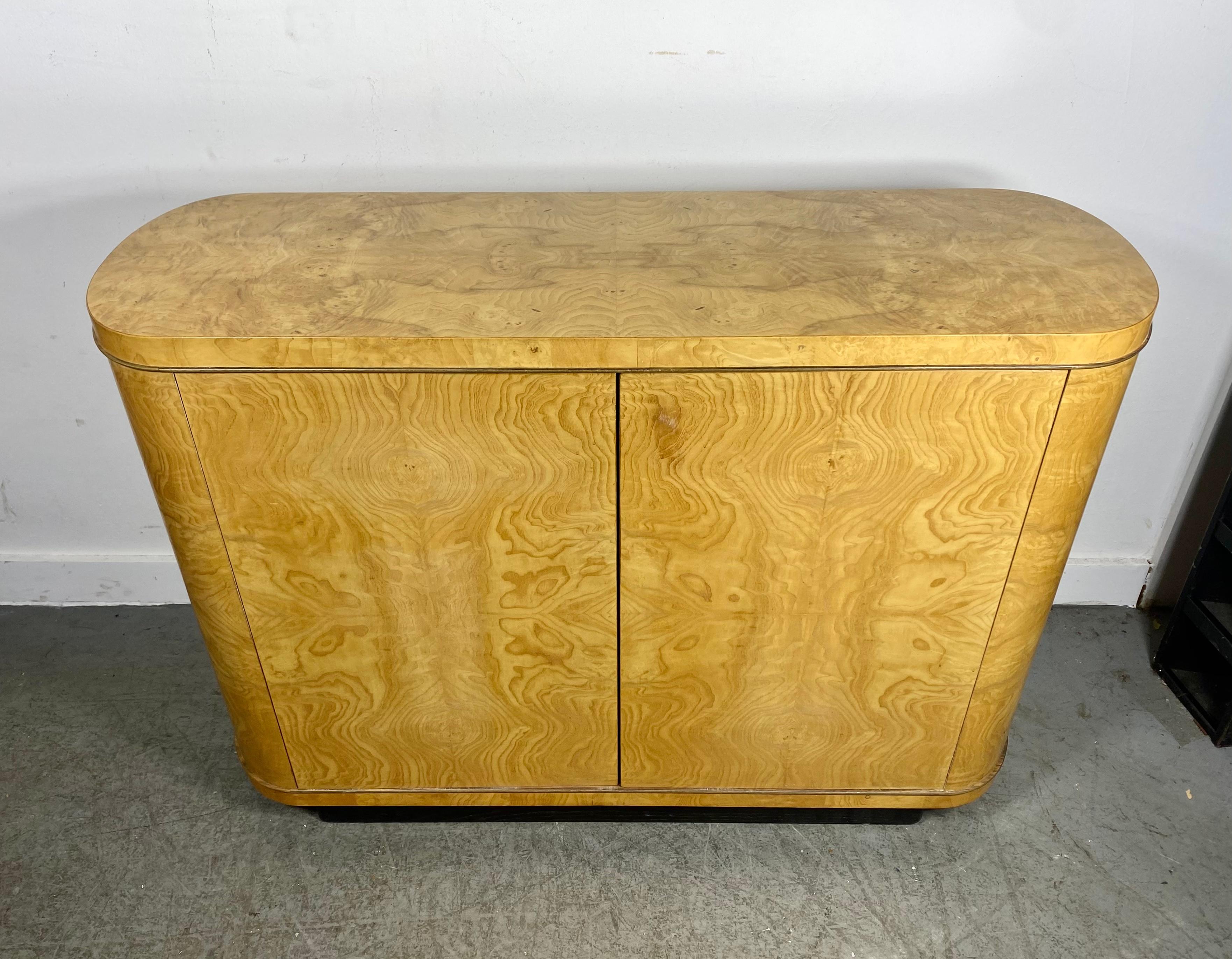 Classic Modernist  Henredon Scene Two Olive Burl Cabinet For Sale 2