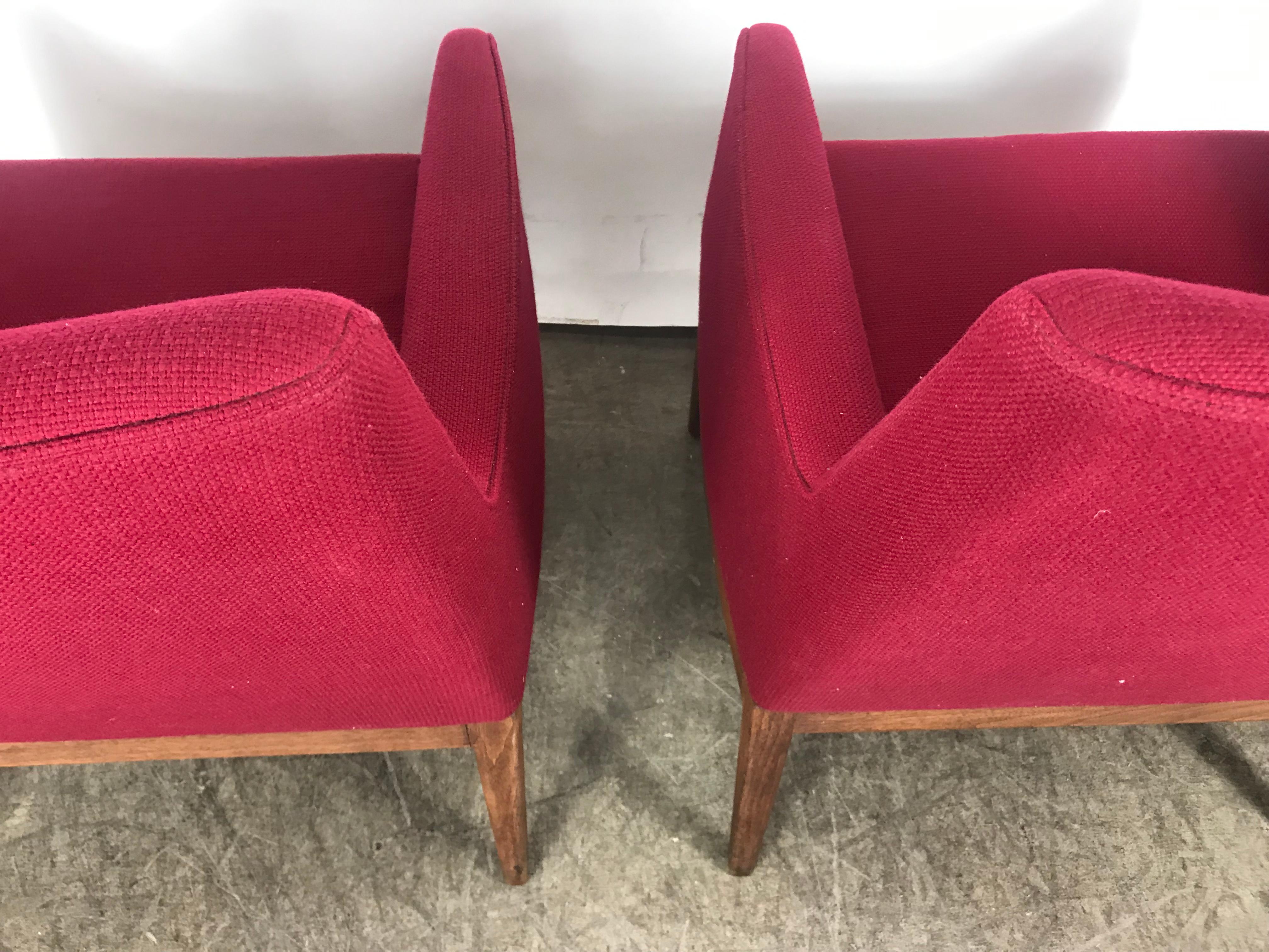 20th Century Classic Modernist Lounge Chairs Designed by Jens Risom, Jens Risom Design Inc