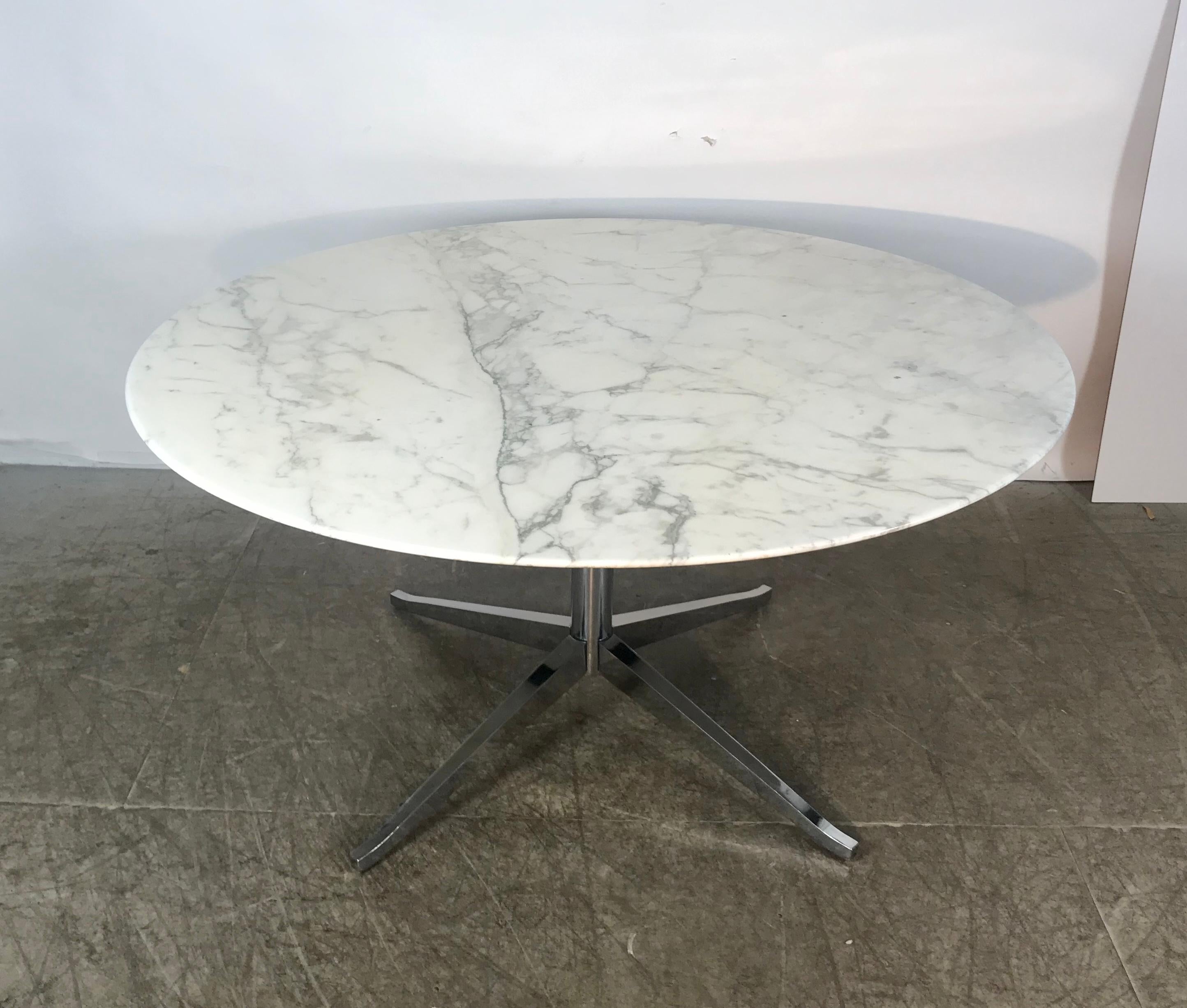 American Classic Modernist Marble-Top Dining Table by Florence Knoll for Knoll New York