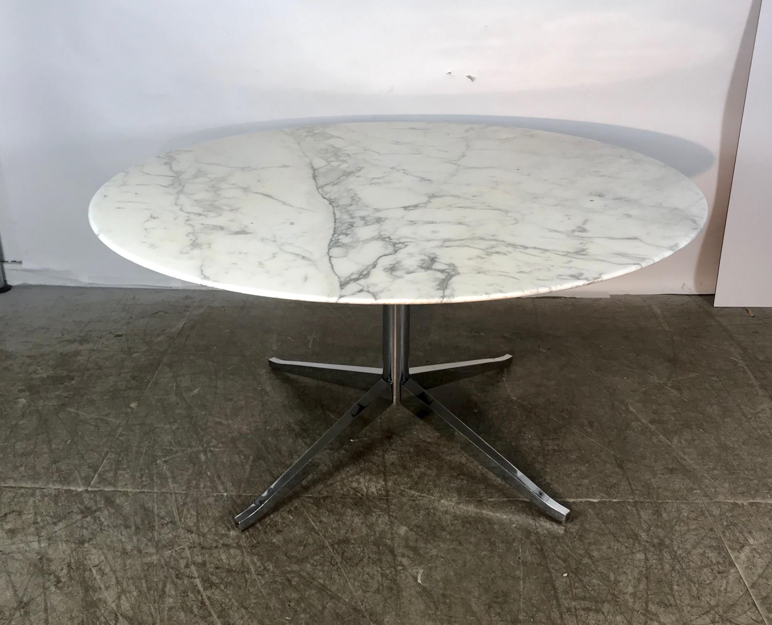 Classic Modernist Marble-Top Dining Table by Florence Knoll for Knoll New York 2