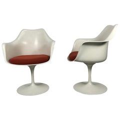 Classic Modernist Pair Tulip Armchairs by Eero Saarinen for Knoll