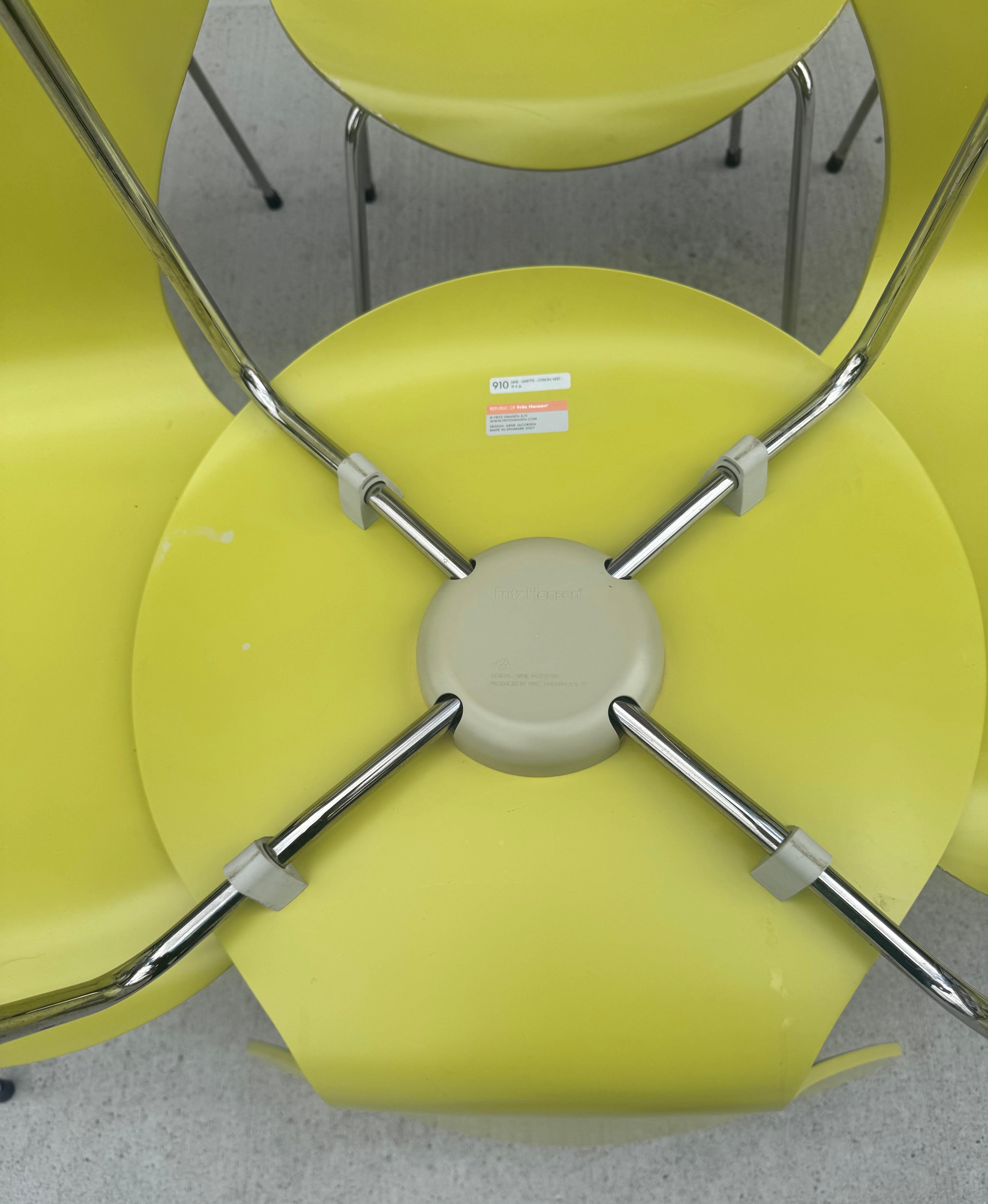 XXIe siècle et contemporain Classic Modernist Series 7 Chairs by Arne Jacobsen for Fritz Hansen, set 6 en vente