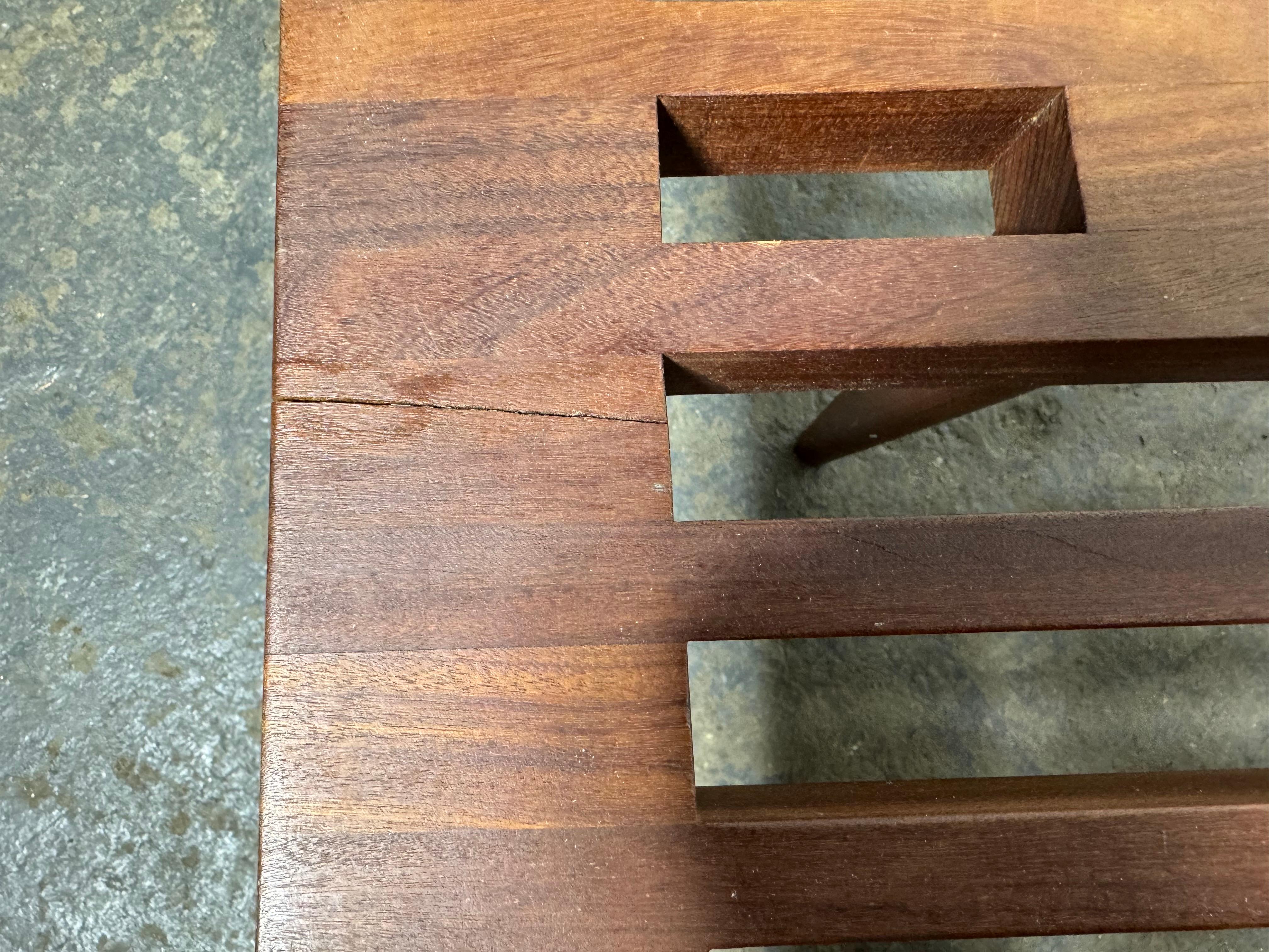 Américain Classic Modernist Slat Bench / Table after George Nelson en vente