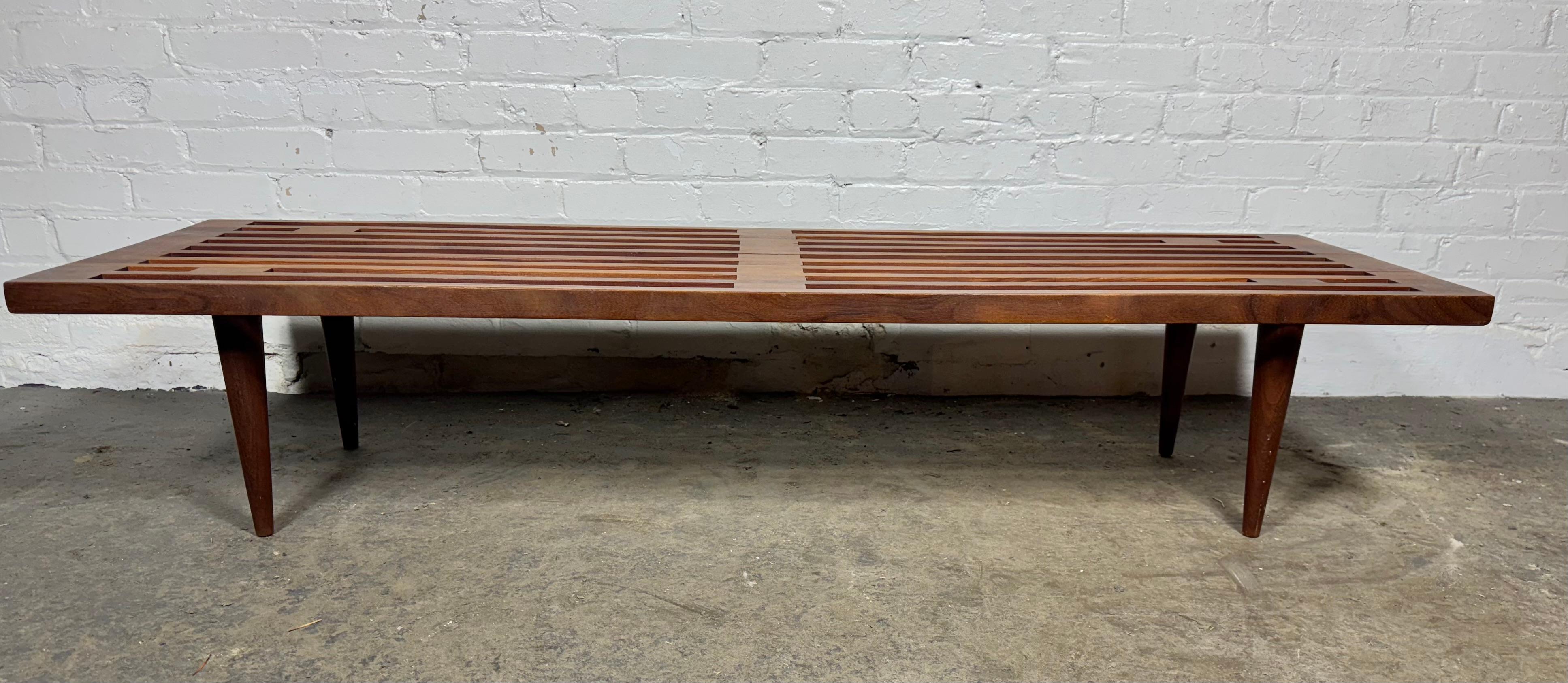 Milieu du XXe siècle Classic Modernist Slat Bench / Table after George Nelson en vente