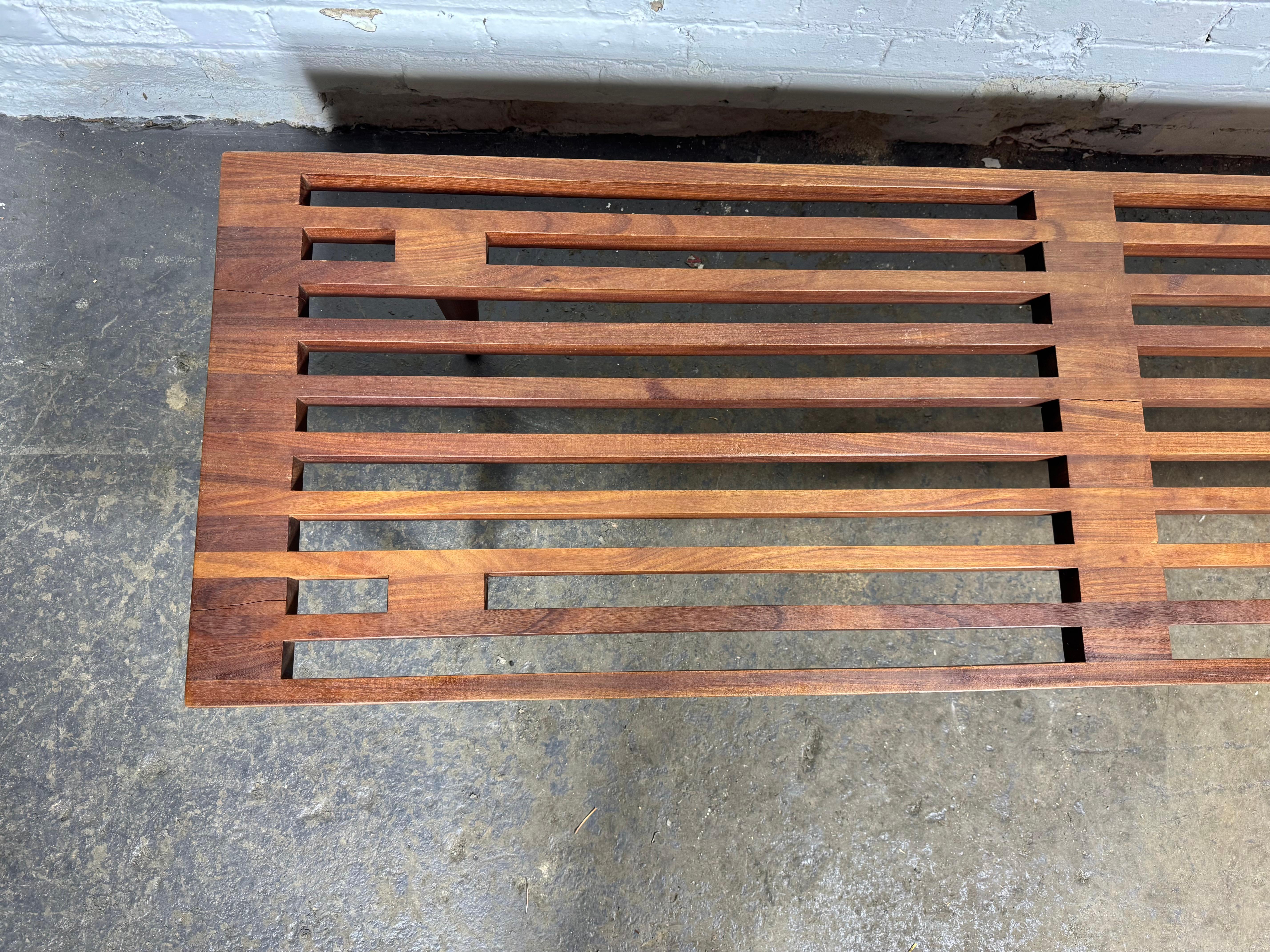Bois Classic Modernist Slat Bench / Table after George Nelson en vente