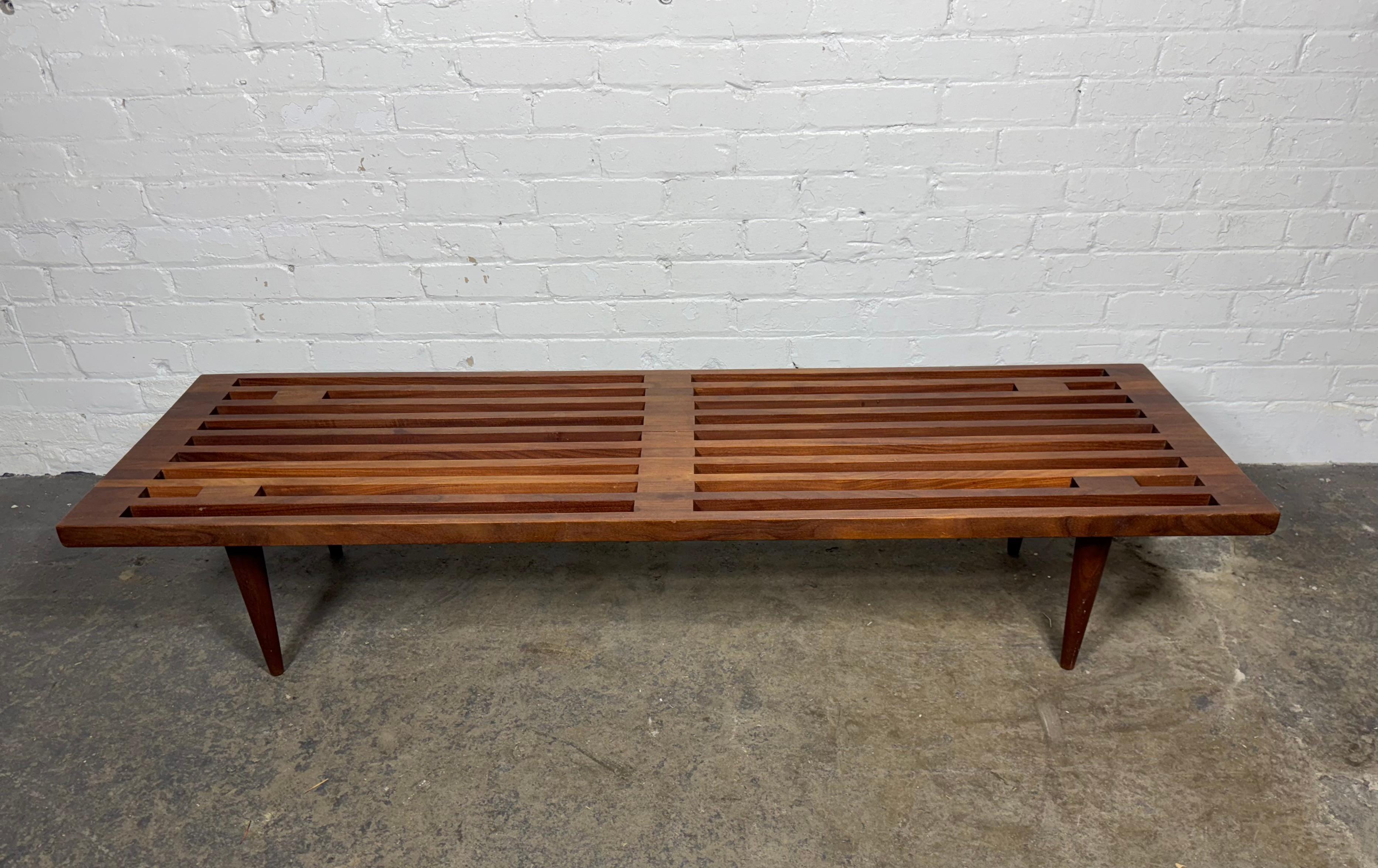 Classic Modernist Slat Bench / Table after George Nelson en vente 2