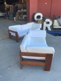 Classic Modernist Tobia Scarpa Style Sofa and Loveseat, 1970s Italian