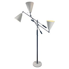 Classic Modernist 'Trienali" 3-Arm Articulating Lamp by Angelo Lelli / Italy