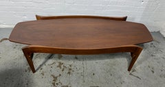 Classic Modernist Walnut Coffee/Cocktail Table by Bertha Schaefer for Singer &