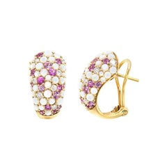 Classic Mother of Pearl Diamond Yellow Gold Ring For Her