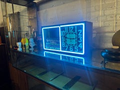 Classic Motion Action Ad Neon Advertizing Clock