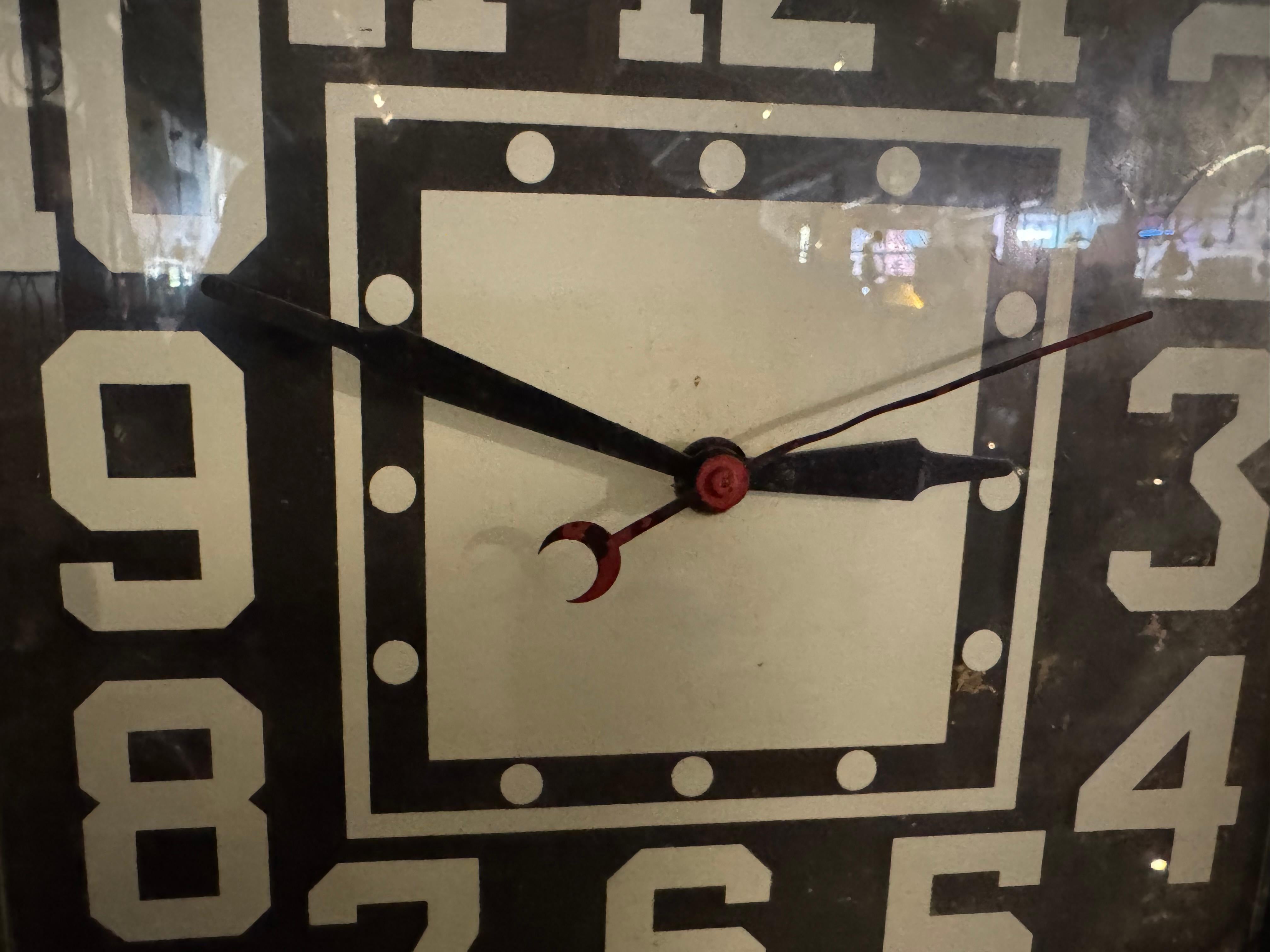Classic Motion Action Ad Neon Advertizing Clock For Sale 1