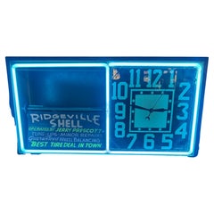 Vintage Classic Motion Action Ad Neon Advertizing Clock