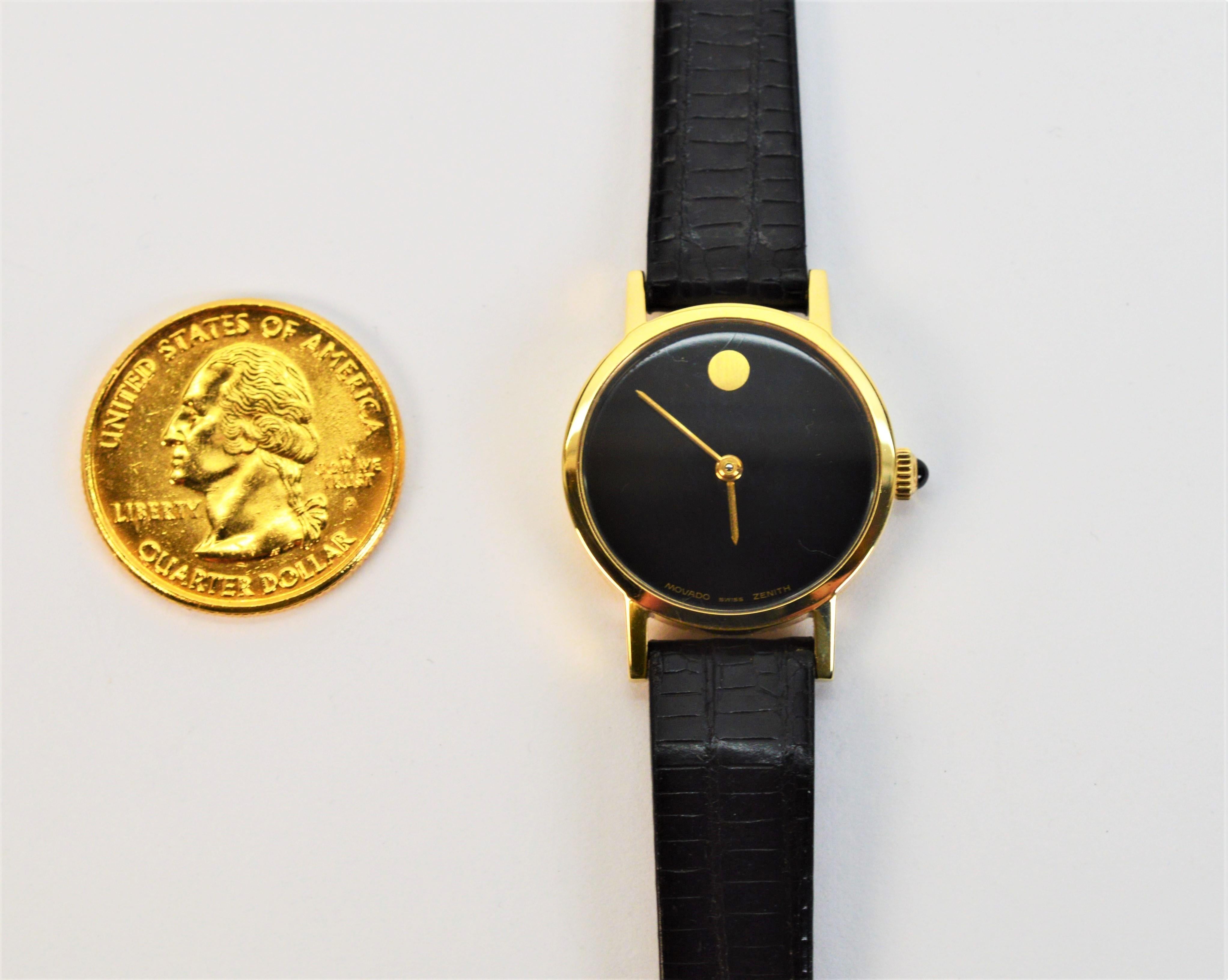 Classic Movado Museum 14 Karat Yellow Gold Women's Wrist Watch 1
