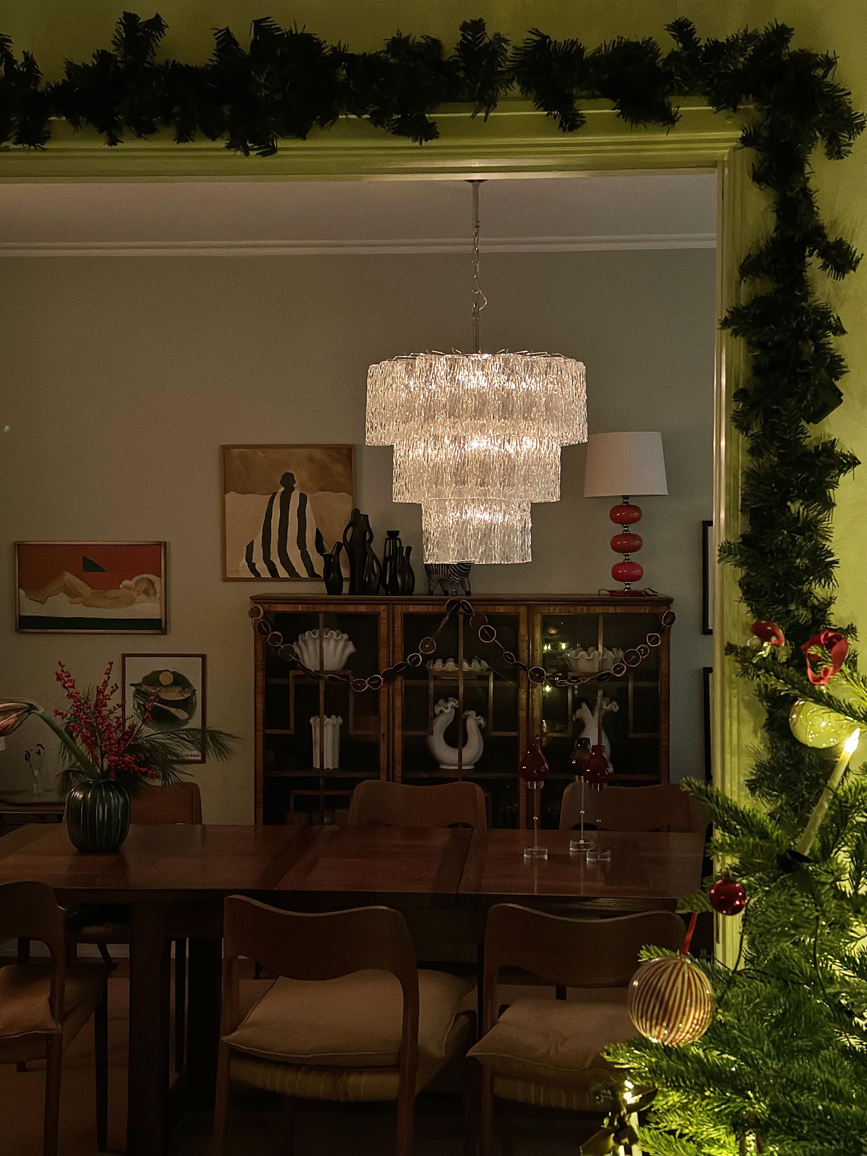 Lampadario classico di Murano nello stile di Venini in vendita 4