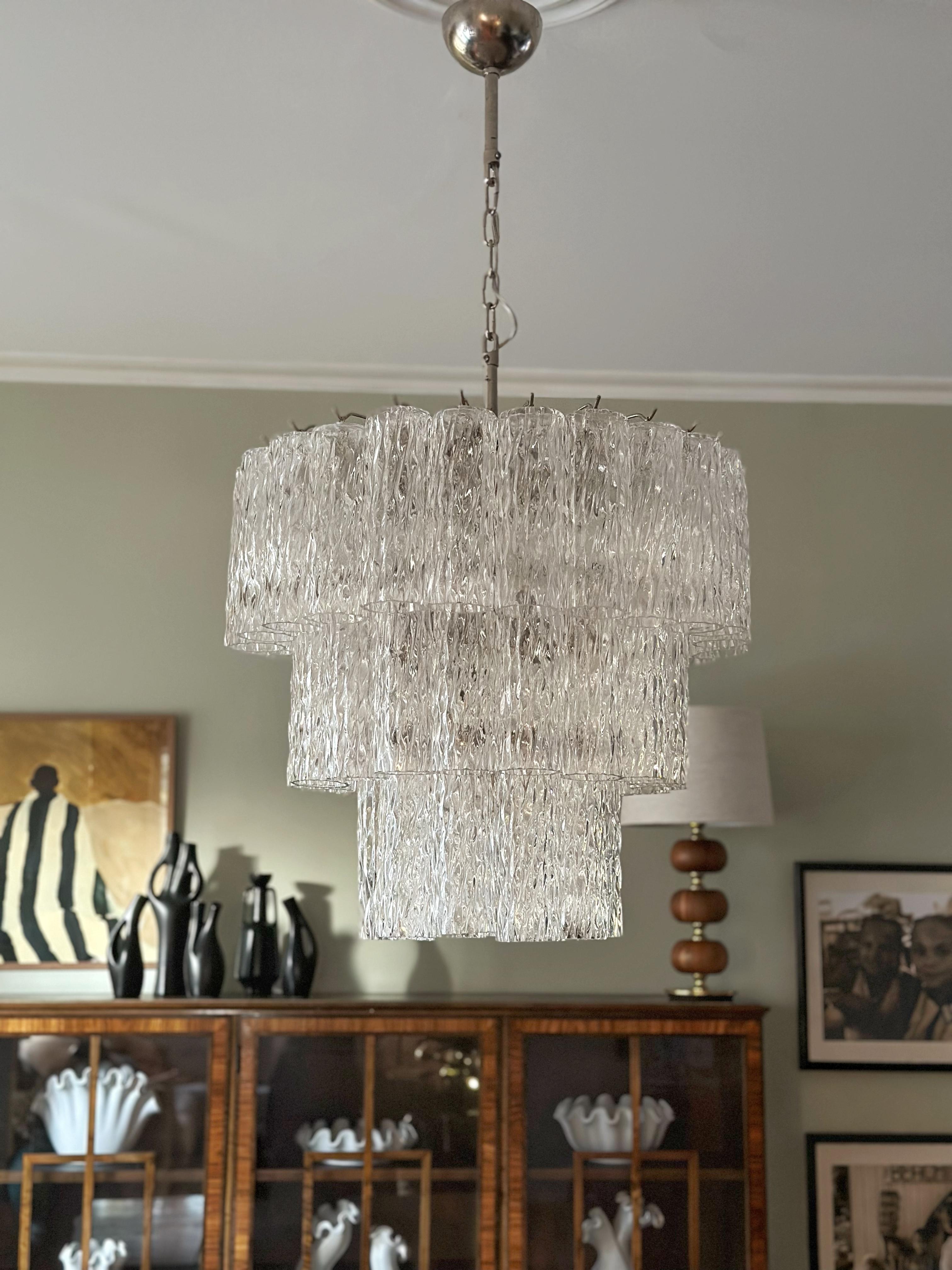 Lampadario classico di Murano nello stile di Venini In condizioni ottime in vendita a Bromma, SE