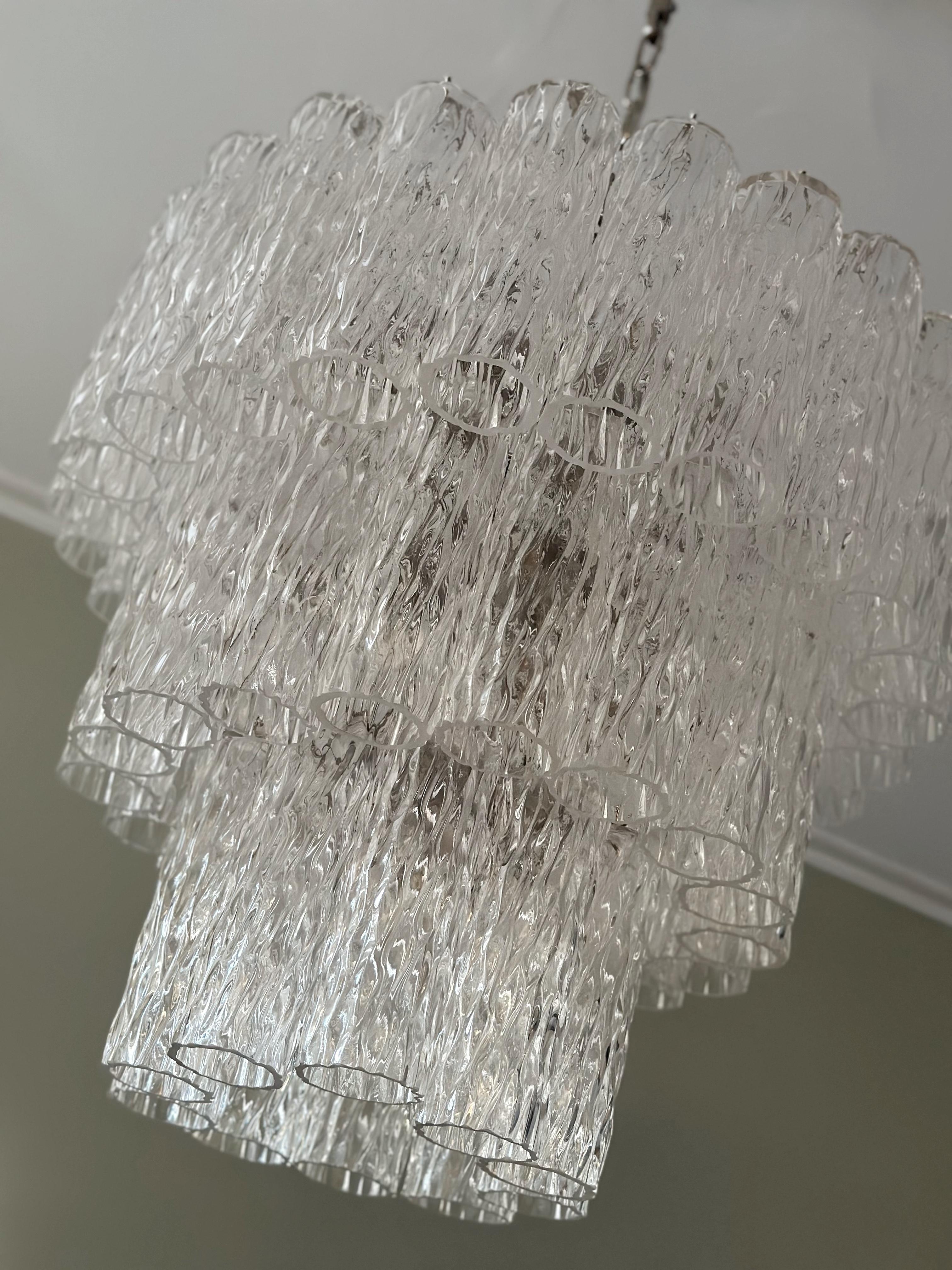 Fine XX secolo Lampadario classico di Murano nello stile di Venini in vendita