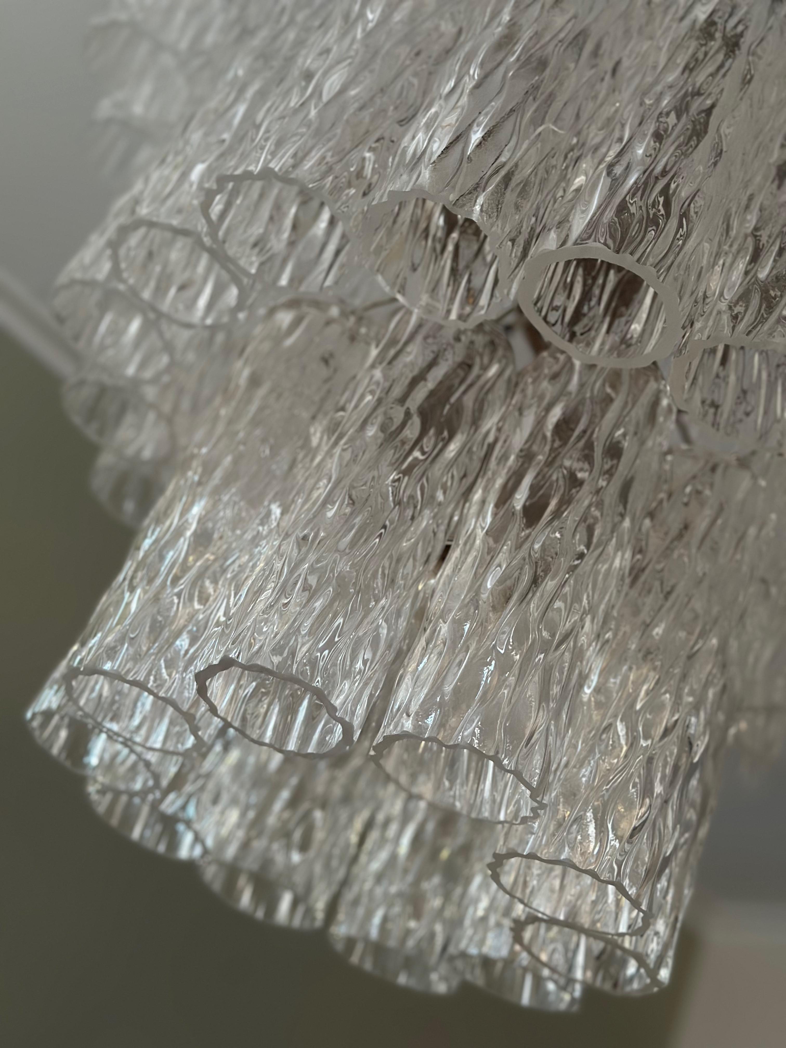 Vetro Lampadario classico di Murano nello stile di Venini in vendita