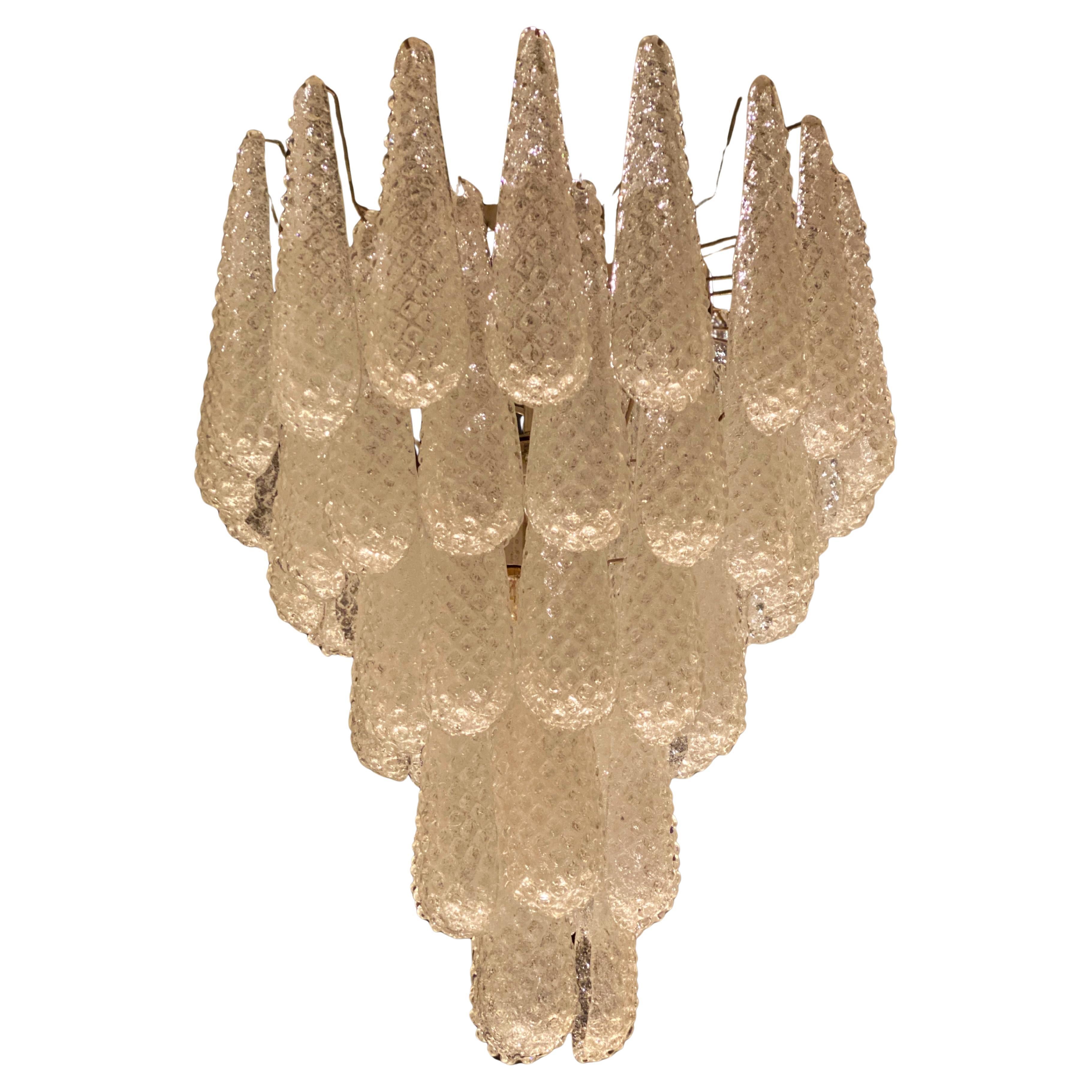 Classic Murano Chandelier in the of style of Venini. For Sale