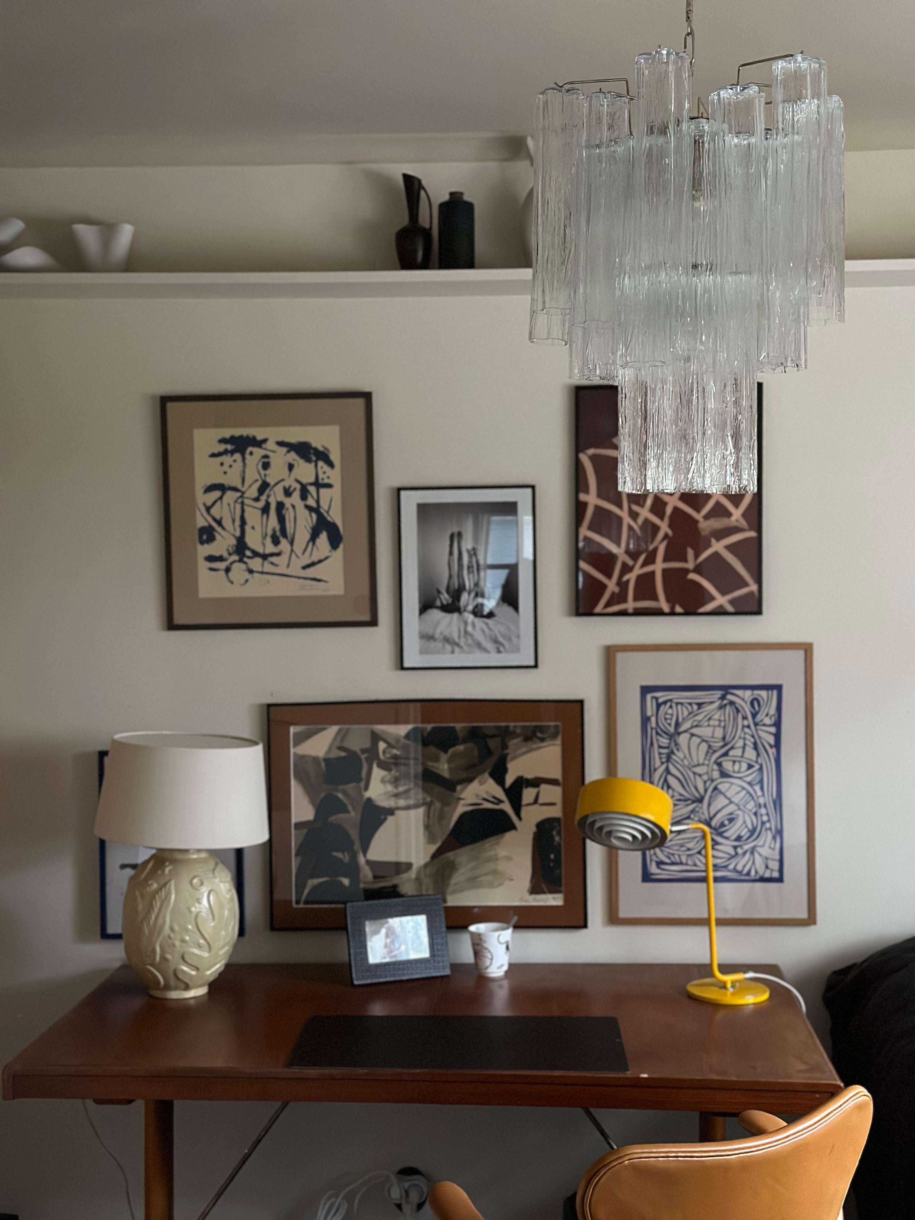 Lampadario classico di Murano nello stile di Venini. Dimensioni medio-piccole. in vendita 3