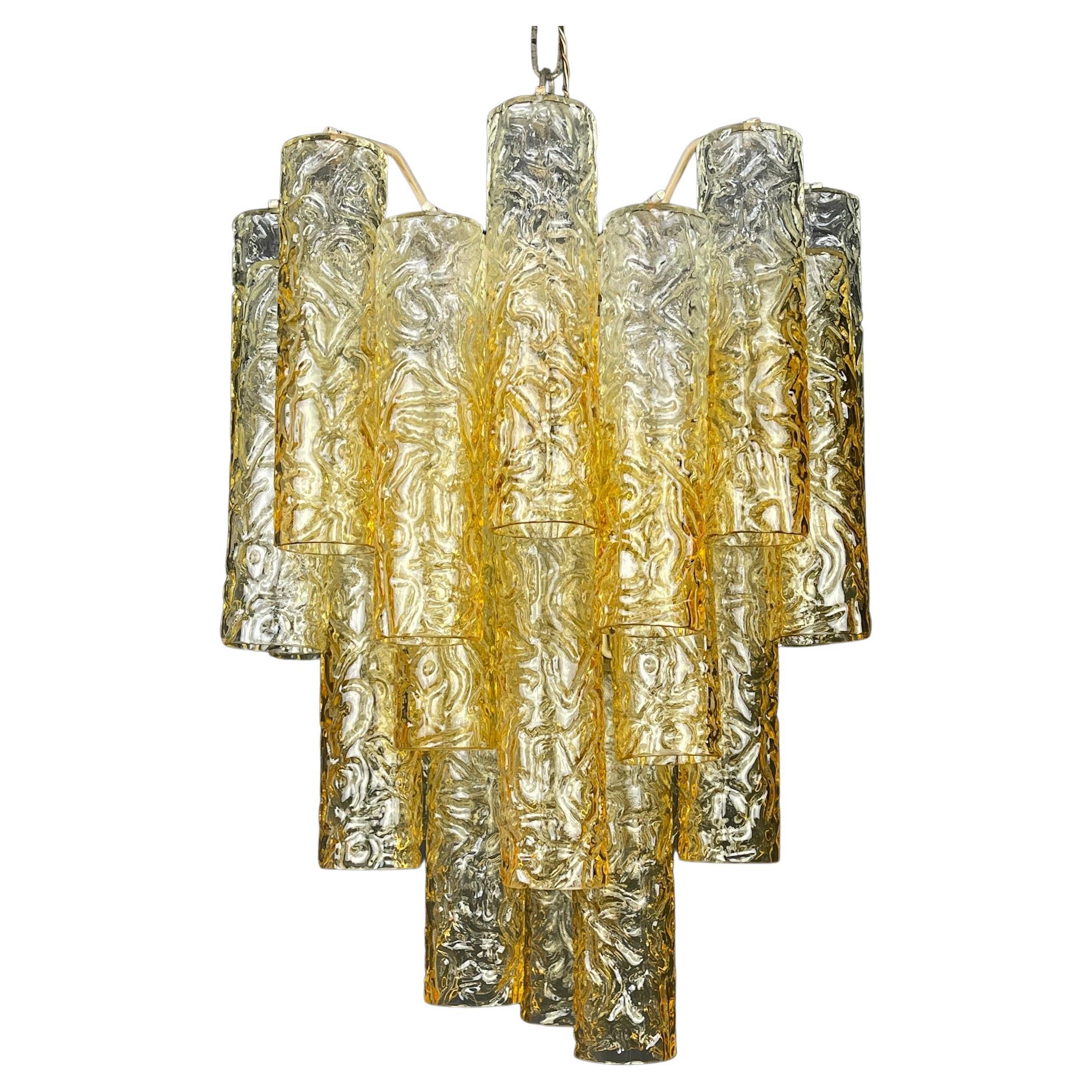 Classic murano chandelier Tronchi by Toni Zuccheri for Venini Italy 1960s