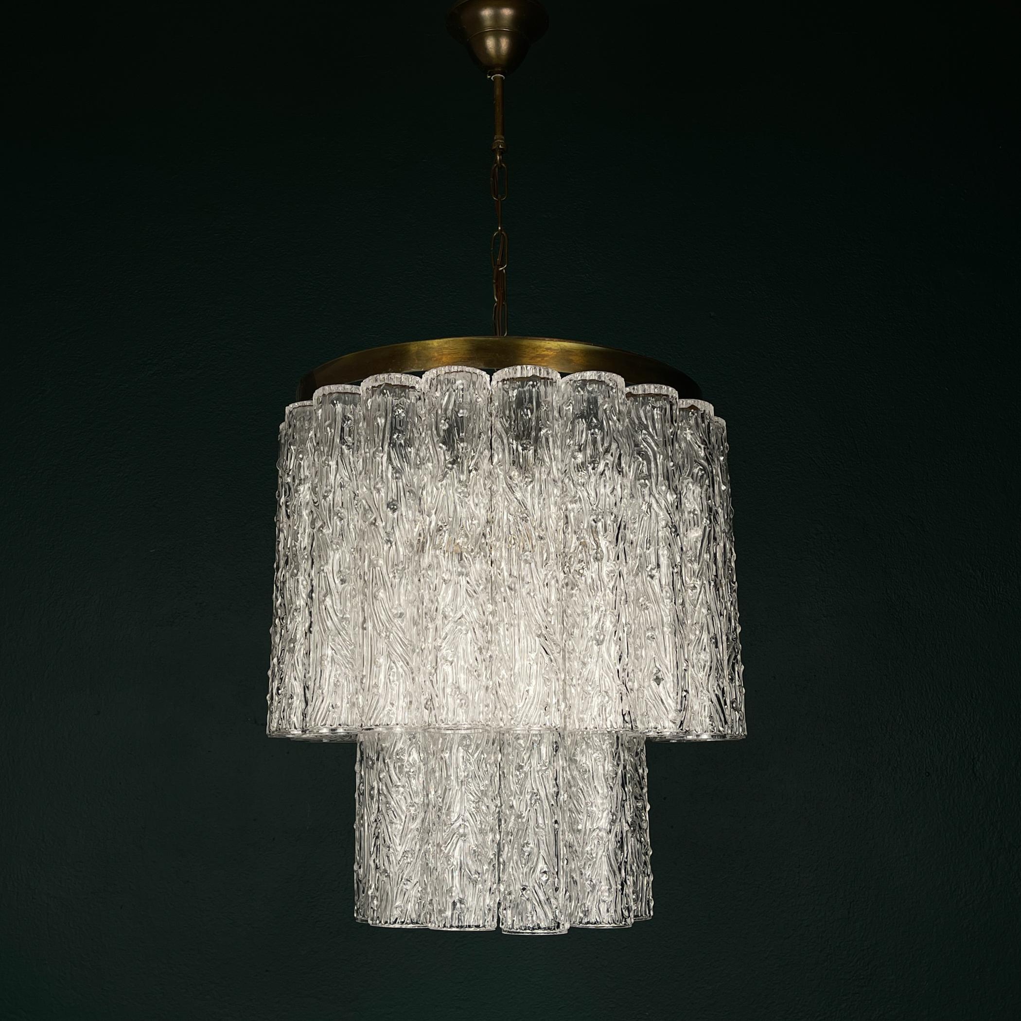 Lampadario classico di Murano Tronchi di Venini, Italia anni '60 in vendita 4