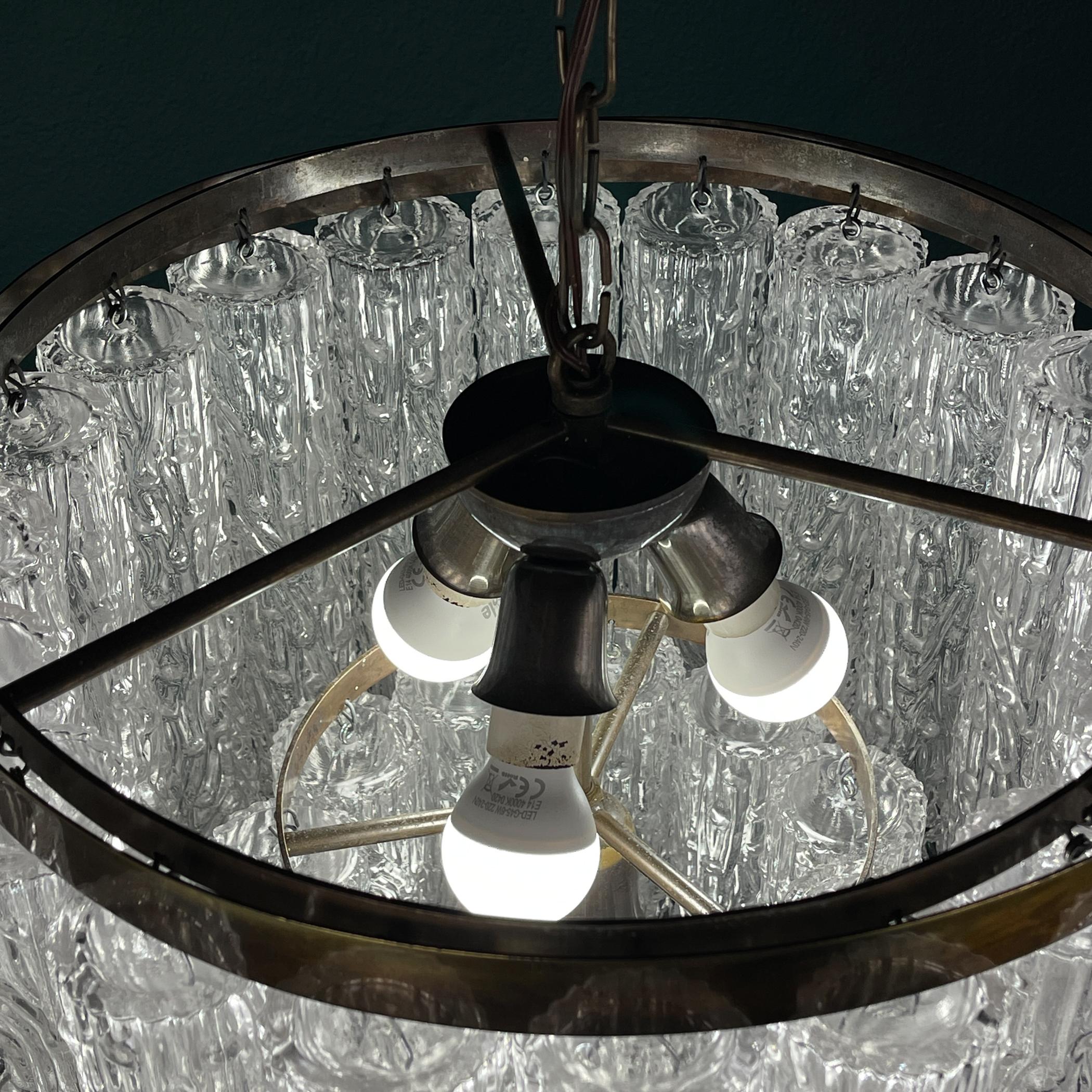 Lampadario classico di Murano Tronchi di Venini, Italia anni '60 in vendita 5